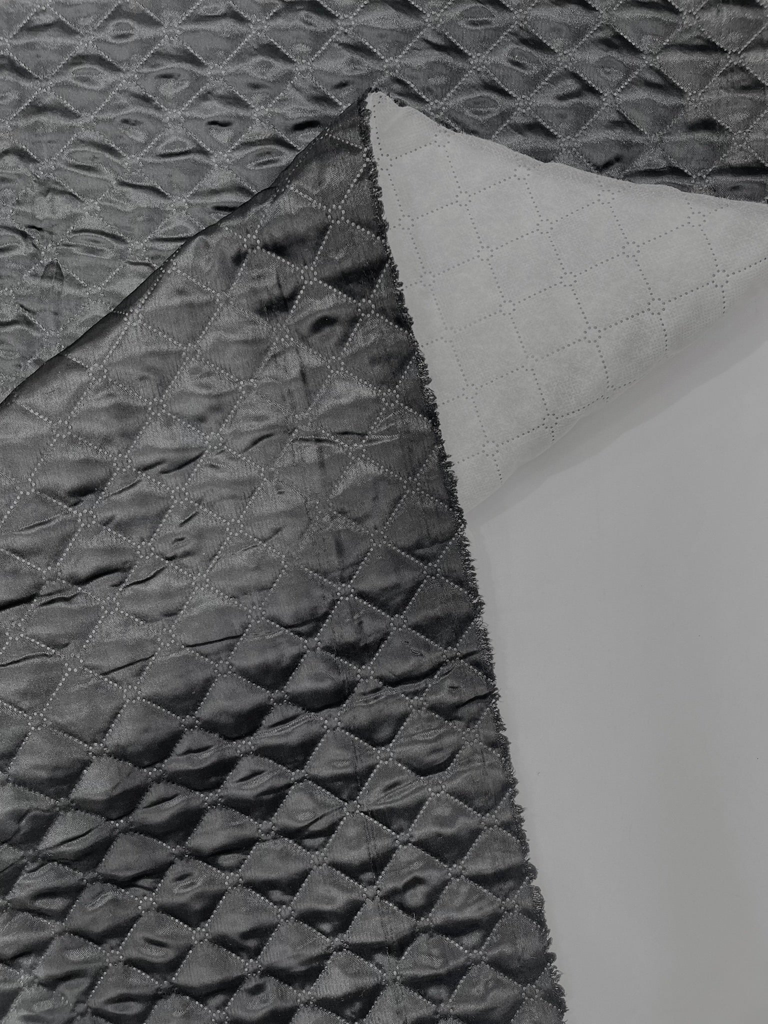 Quilted Satin Fabric | Diamond Pattern, 58" Wide