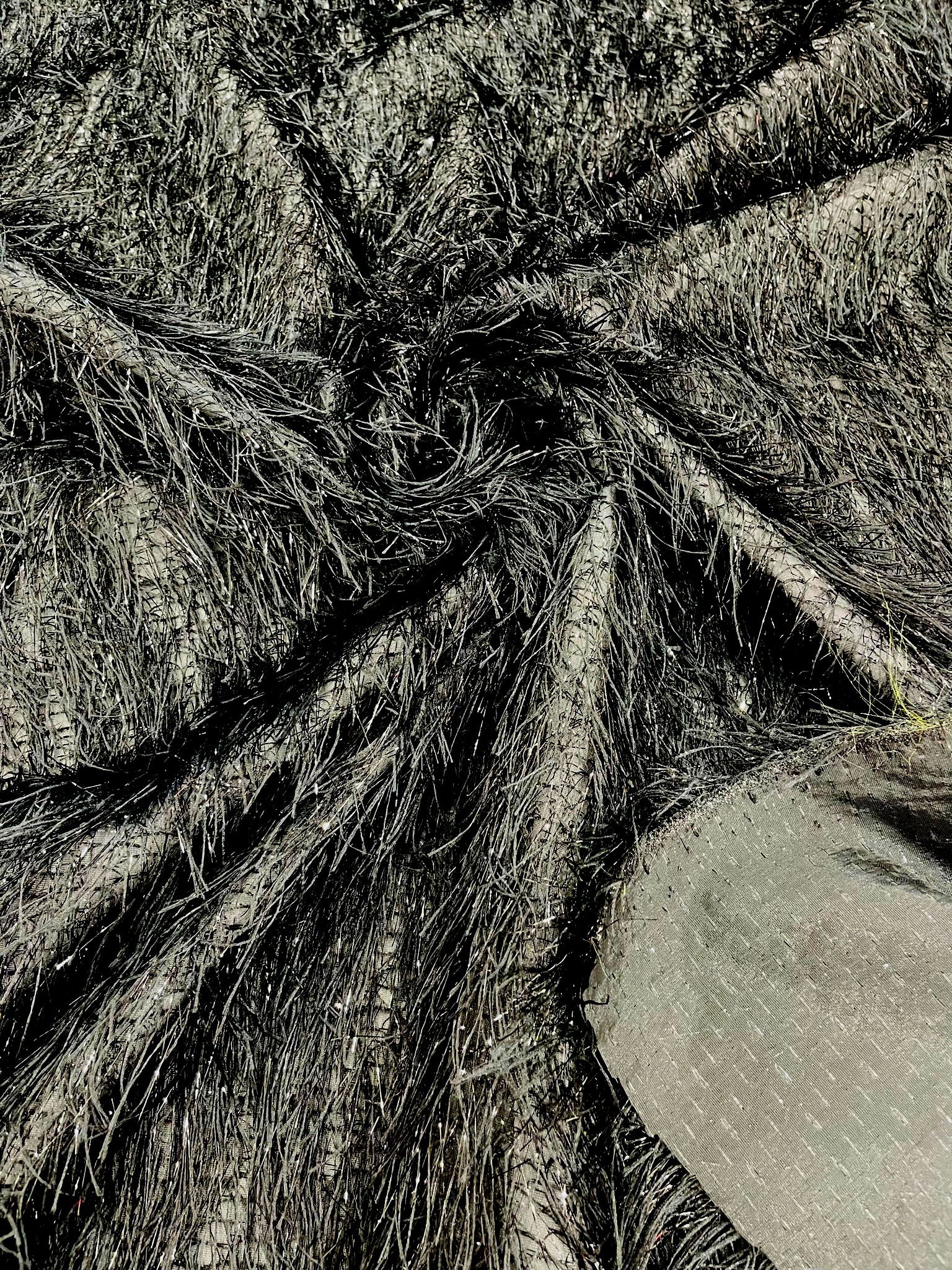 Eyelash Fringe Metallic Fabric - Hanging Fringe Metallic Decorative Crafts Dress Fabric By Yard