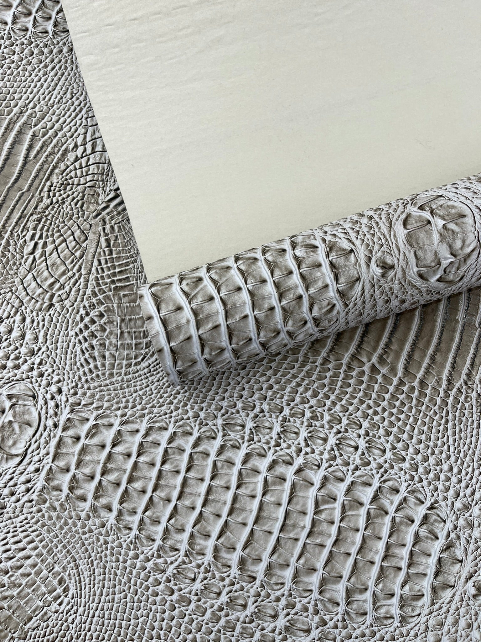 Florida Gator 3D Embossed Vinyl Fabric / 2 Tone Crocodile Vinyl Leather 54" Wide