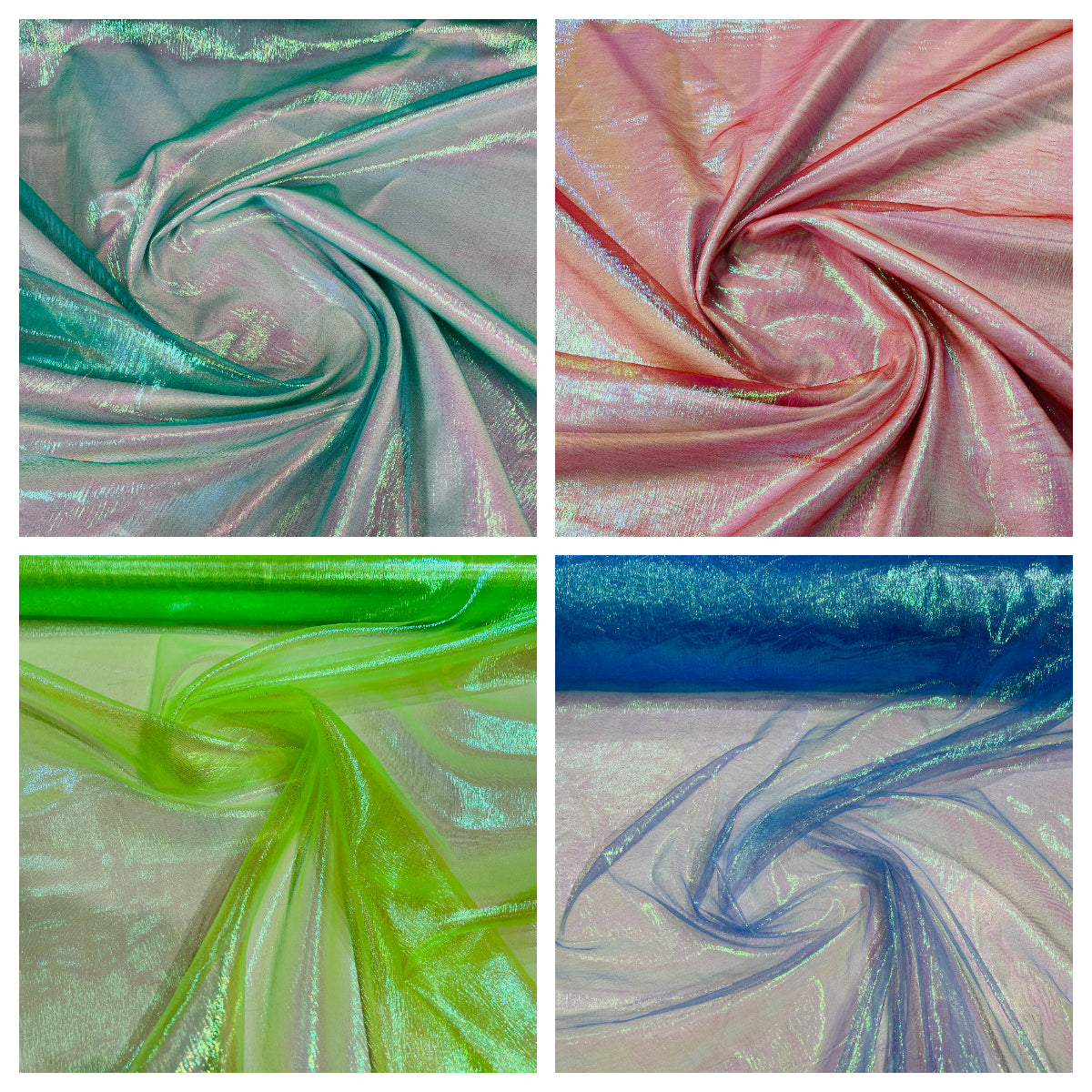 Crush 40-45 Inches Wide 100% Polyester Soft Light Weight, Sheer, See Through iridescent Organza Fabric-Sold By The Yard.