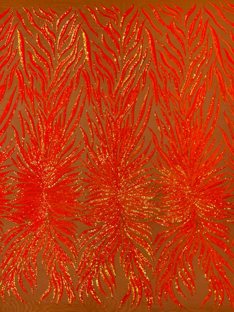 STRETCH WINGS PHOENIX FRINGE SEQUINS (by the yard)