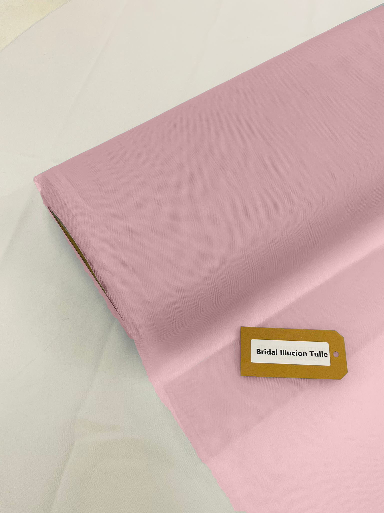 Pale Rose - Bridal Illusion Tulle 108"Wide Polyester Premium Tulle Fabric Bolt, By The Roll.