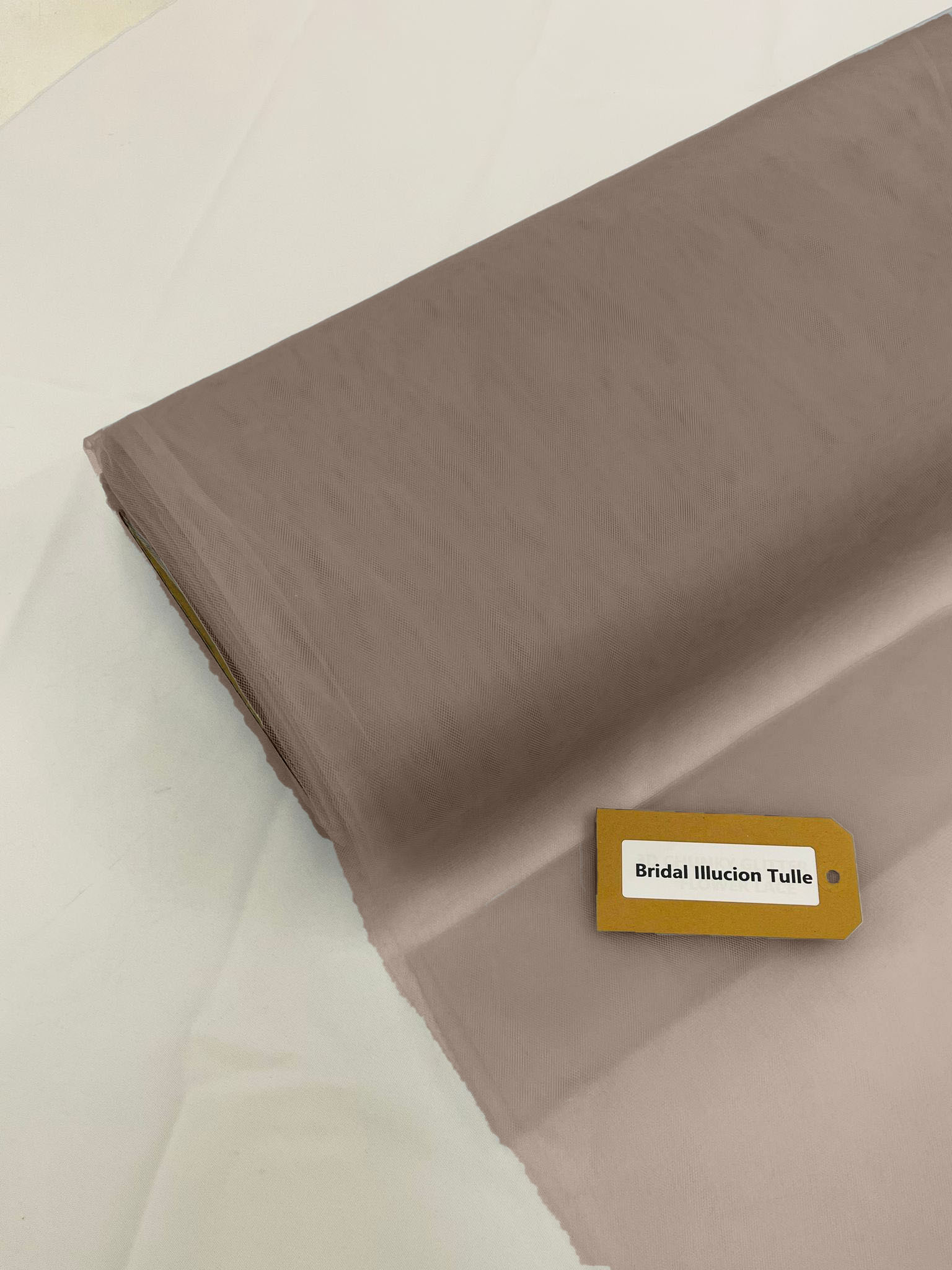 Coffe - Bridal Illusion Tulle 108"Wide Polyester Premium Tulle Fabric Bolt, By The Roll.