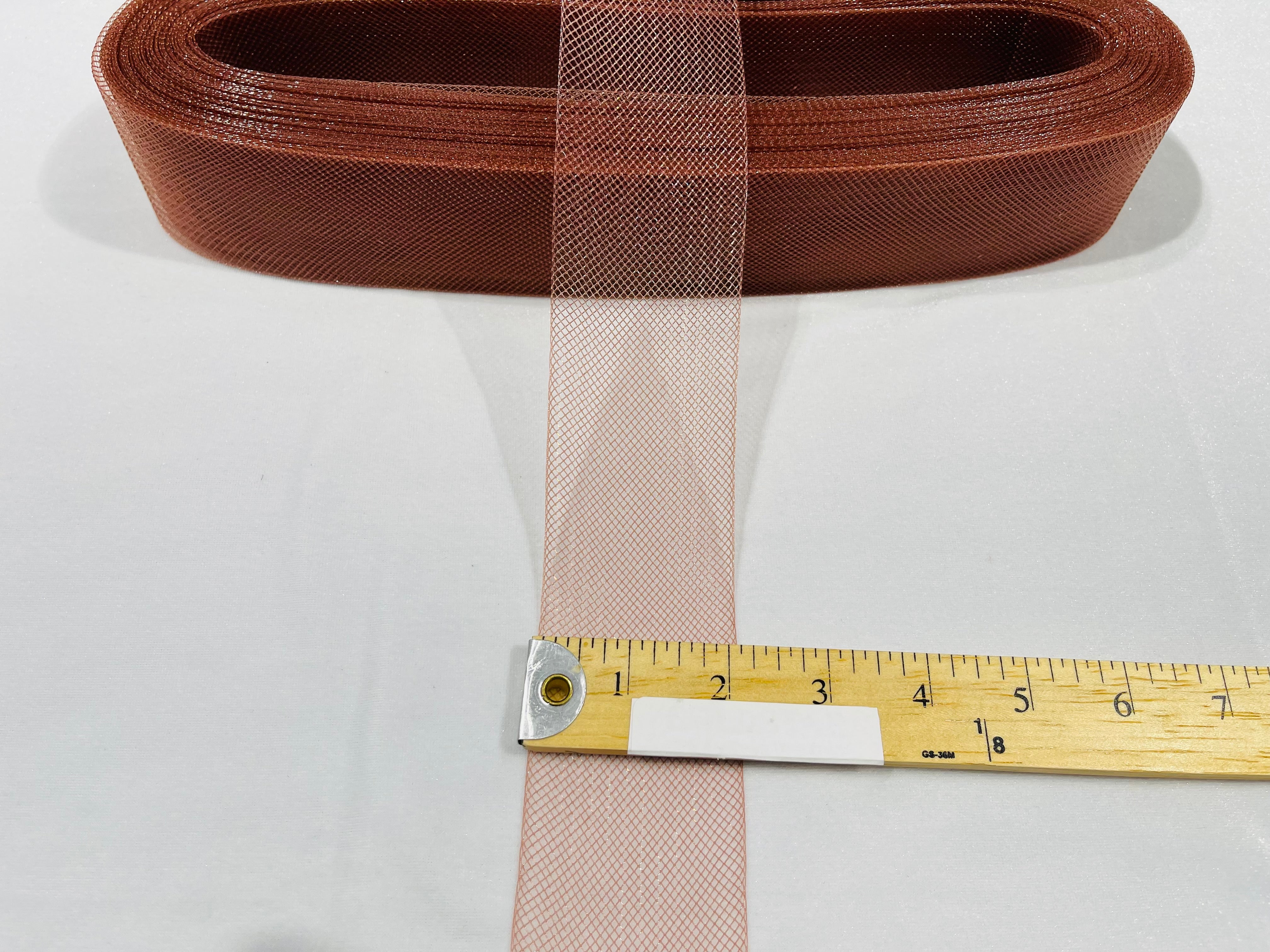 Brown Crinoline horsehair braid trim 2 inch -sold by the yard.