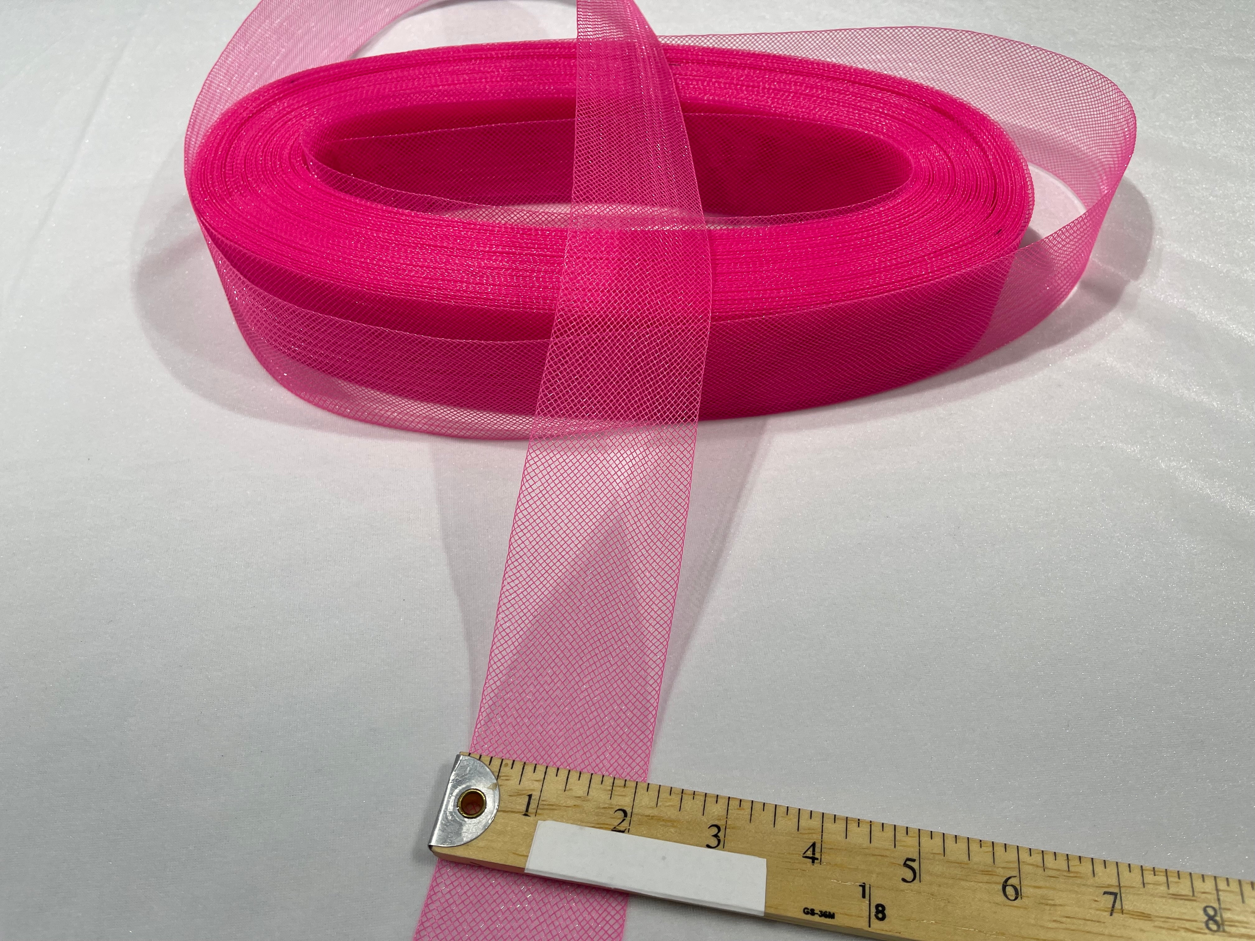 Fuchsia Crinoline horsehair braid trim 2 inch -sold by the yard.