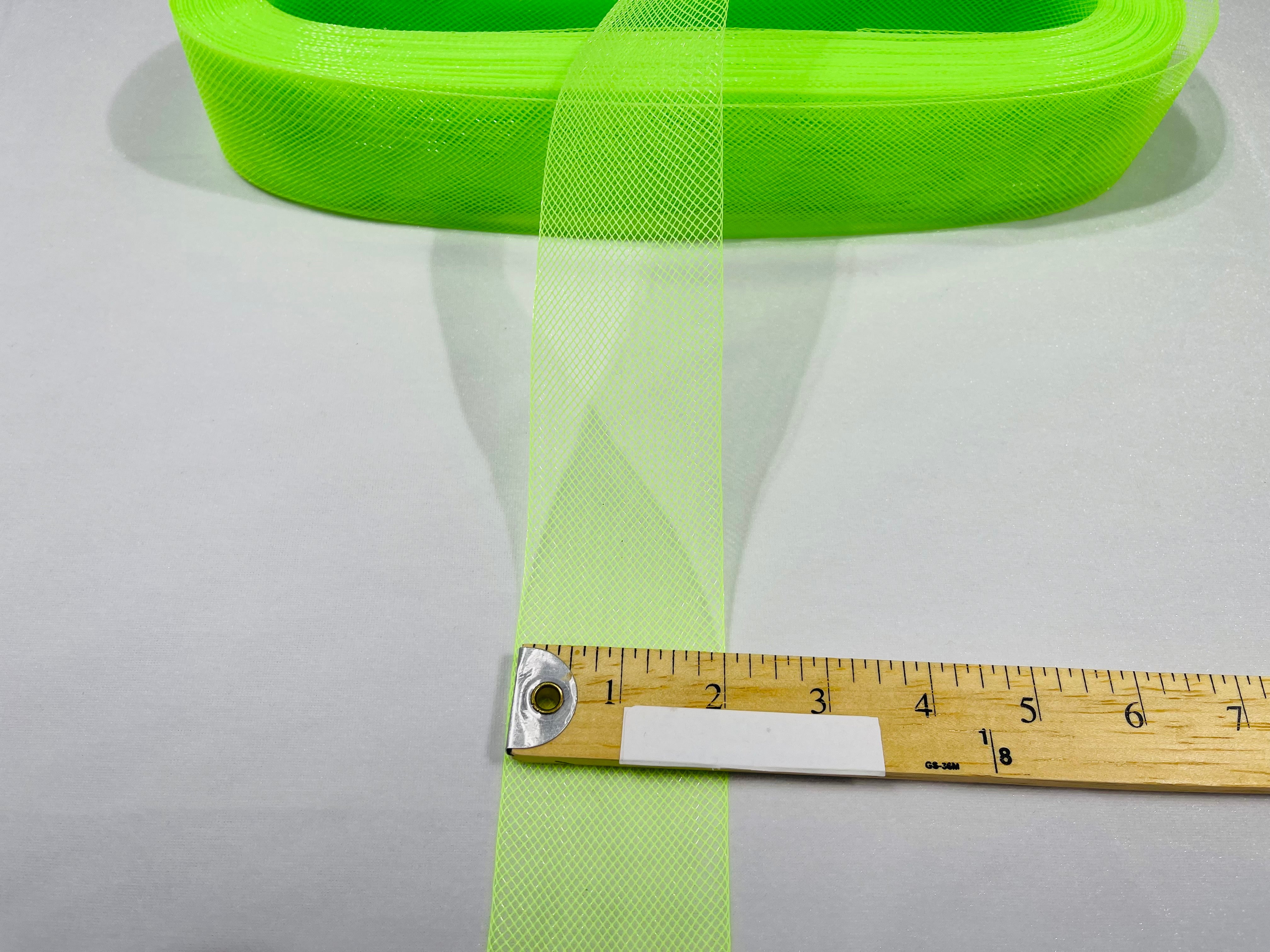 Neon Lime Crinoline horsehair braid trim 2 inch -sold by the yard.