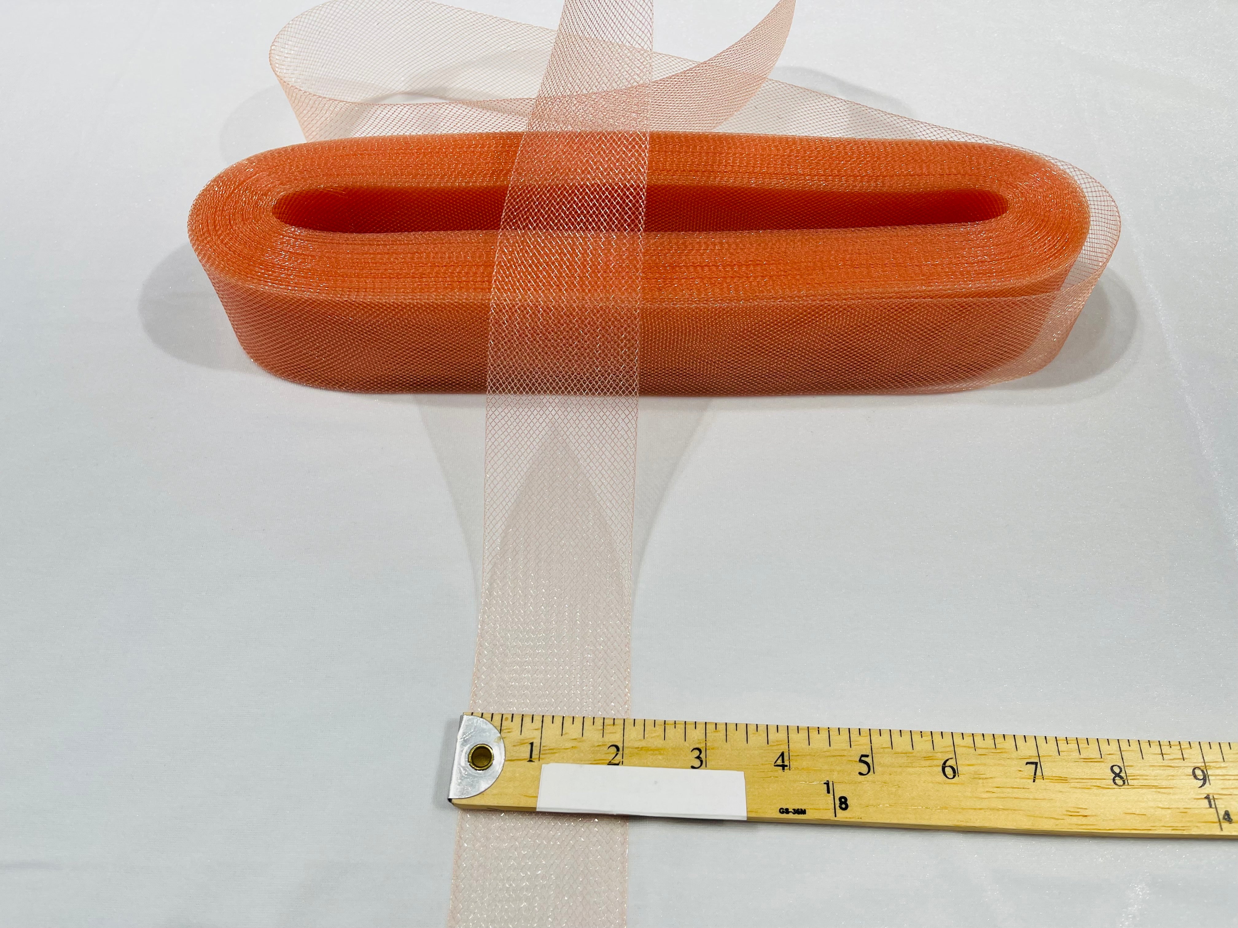 Orange Crinoline horsehair braid trim 2 inch -sold by the yard.