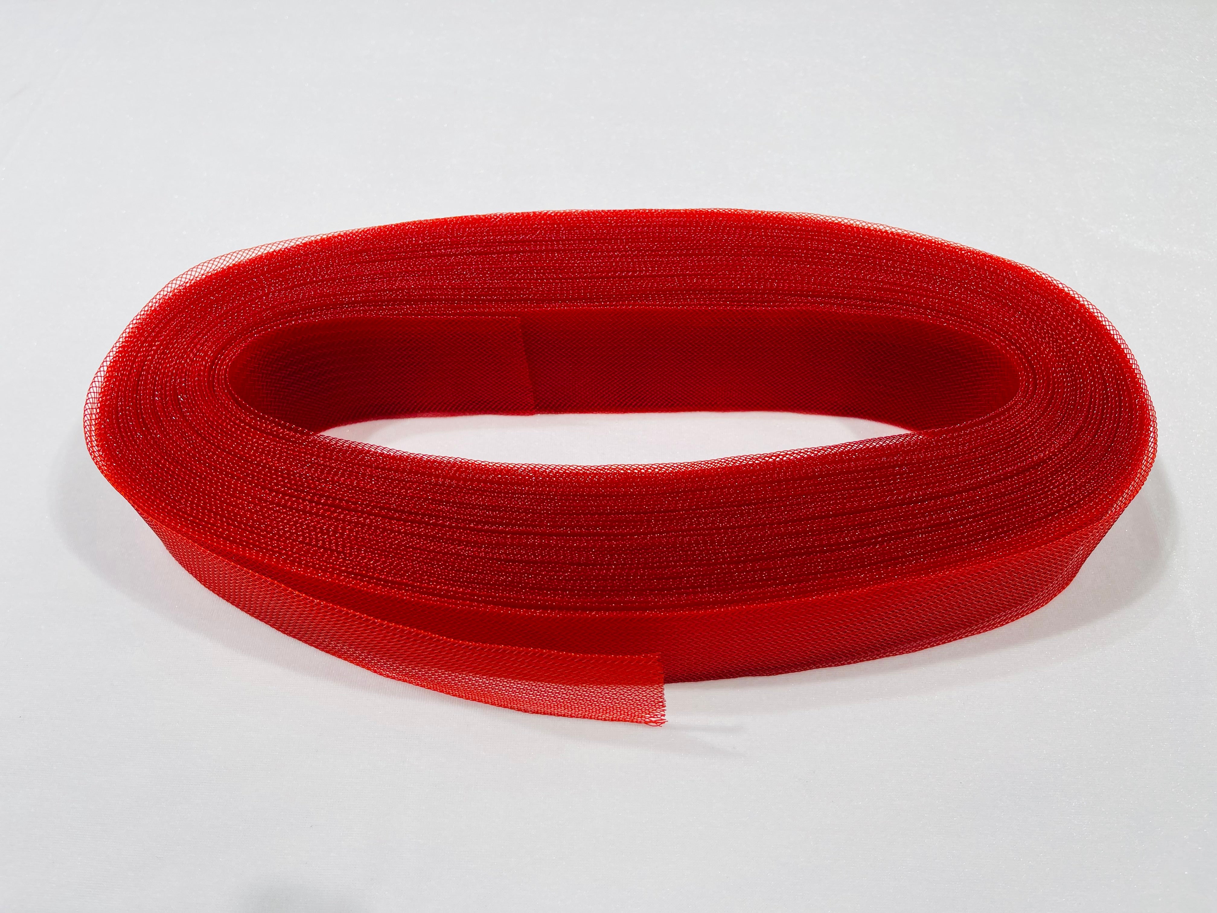 Red Crinoline horsehair braid trim 2 inch -sold by the yard.