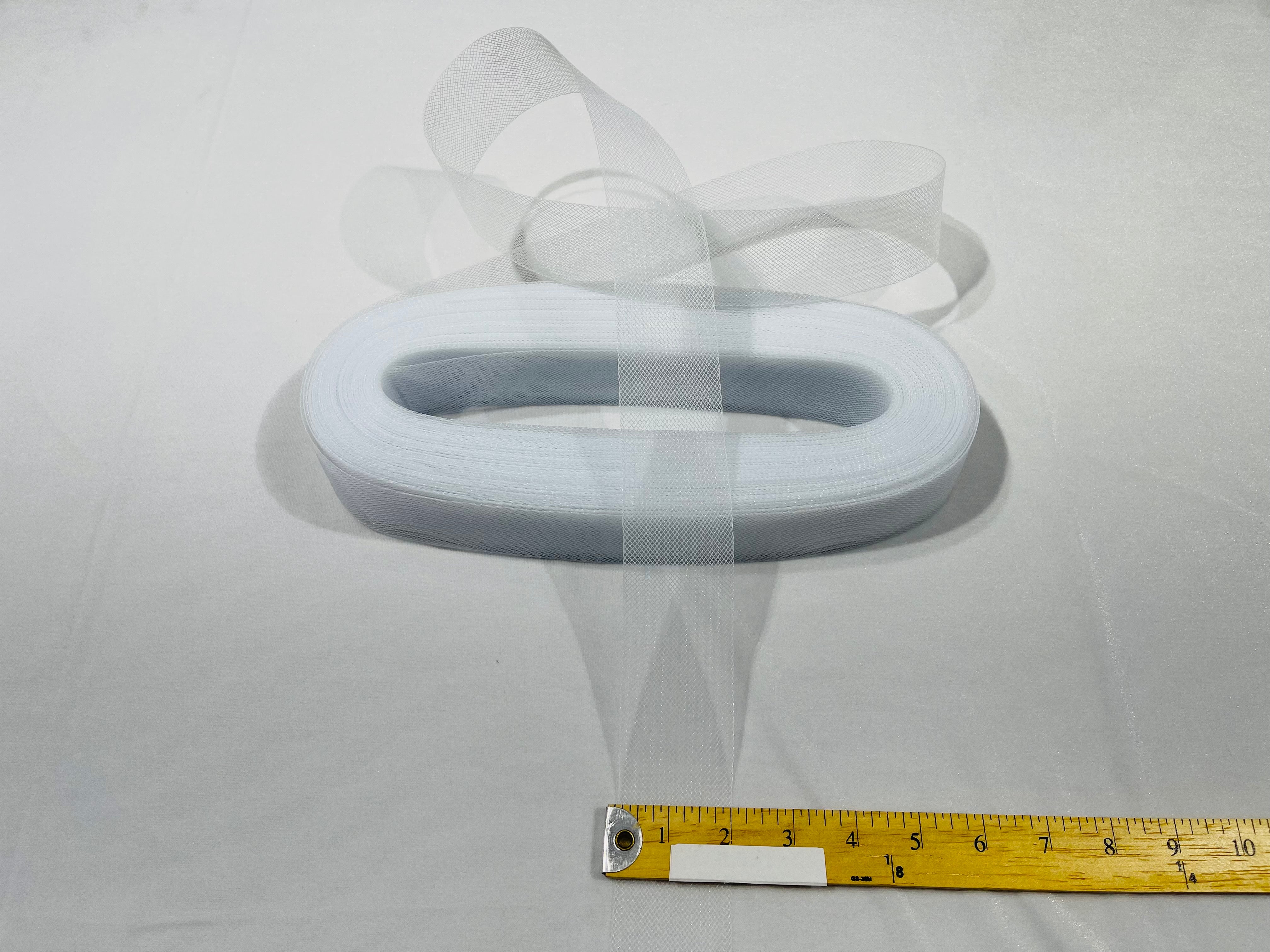White Crinoline horsehair braid trim 2 inch -sold by the yard.