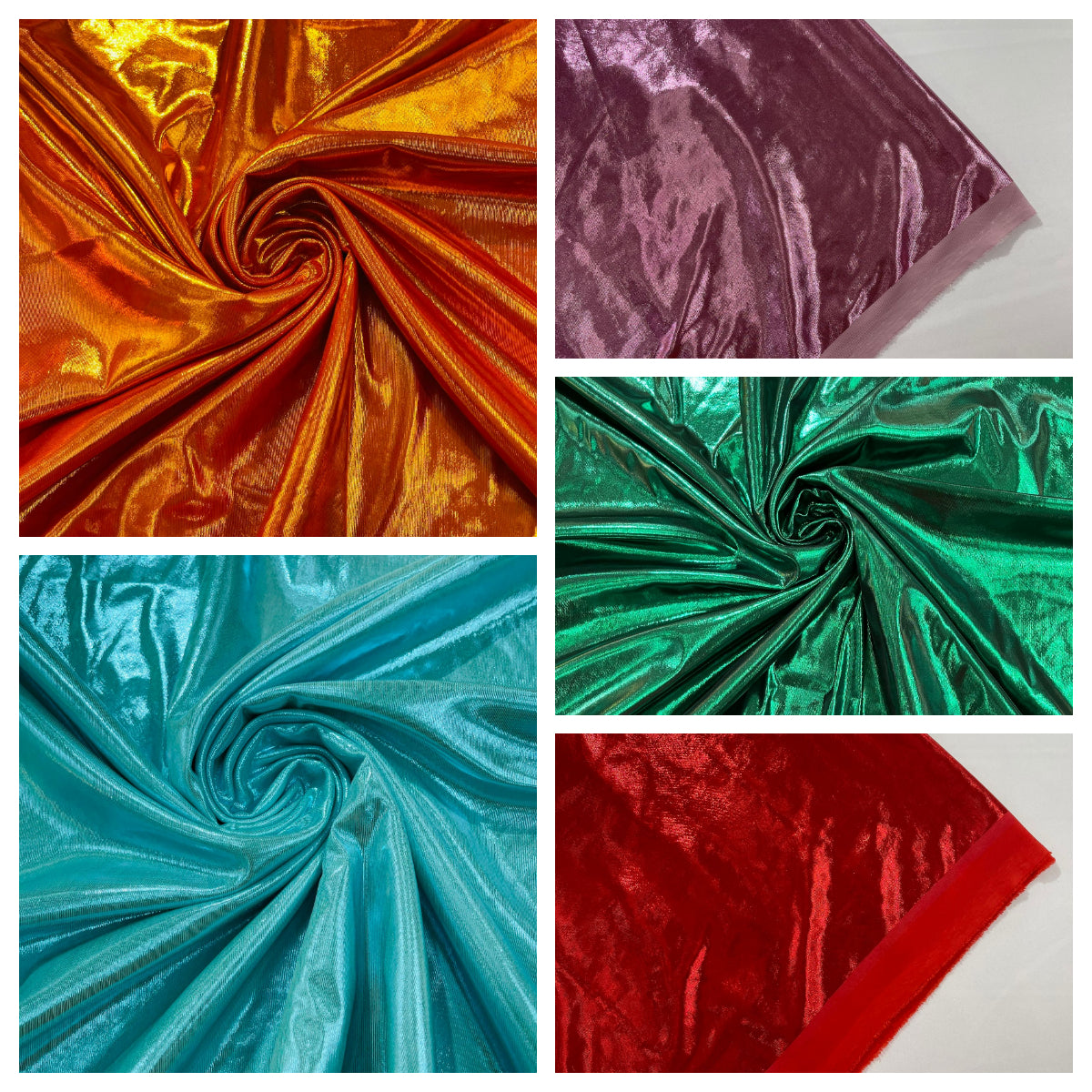 Metallic Lame Foil/ Polyester Fabric/Stretch Fabric/Light Weight/ 58 Inches Wide.