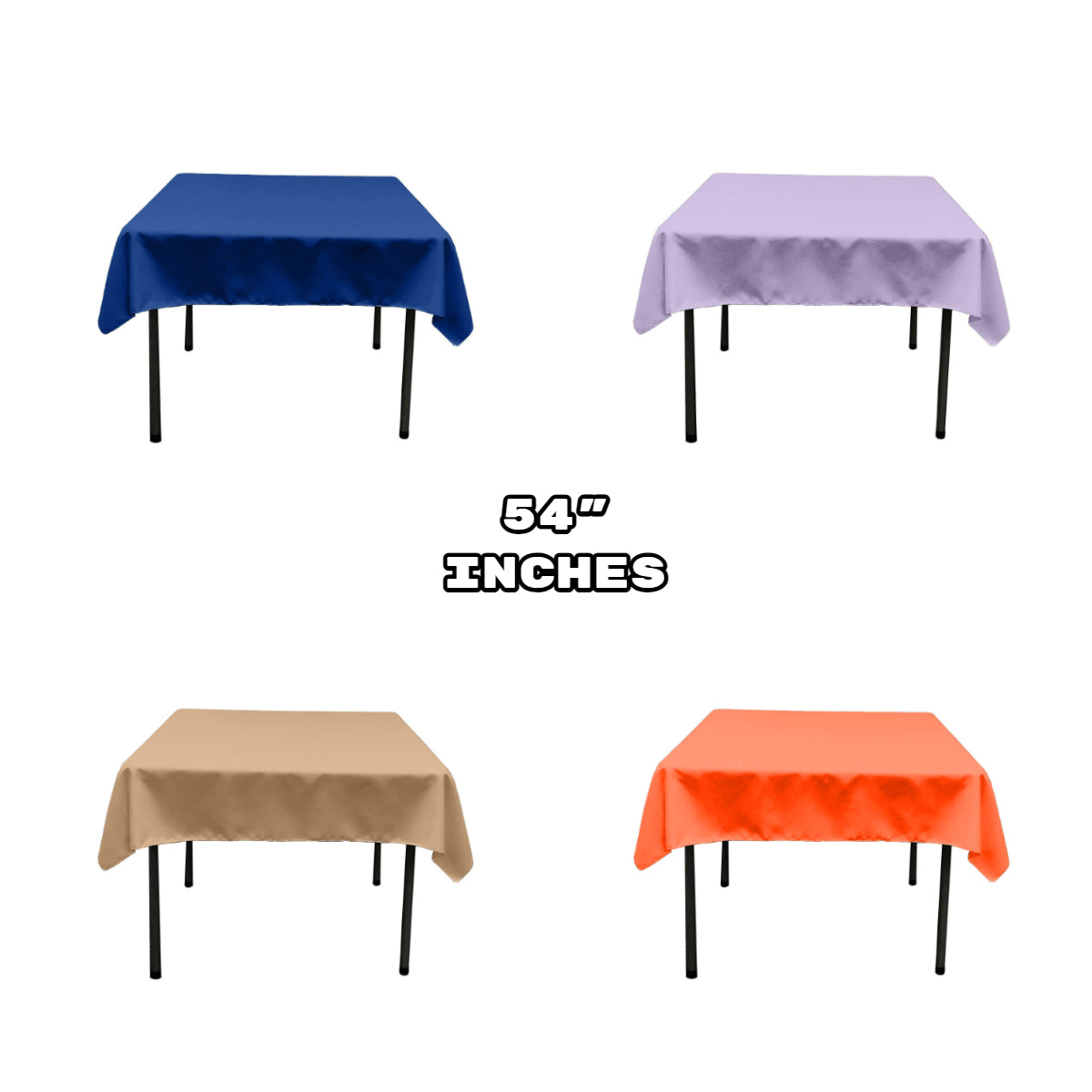 54" Square Polyester Poplin Table Overlay - Diamond. Choose Size Below