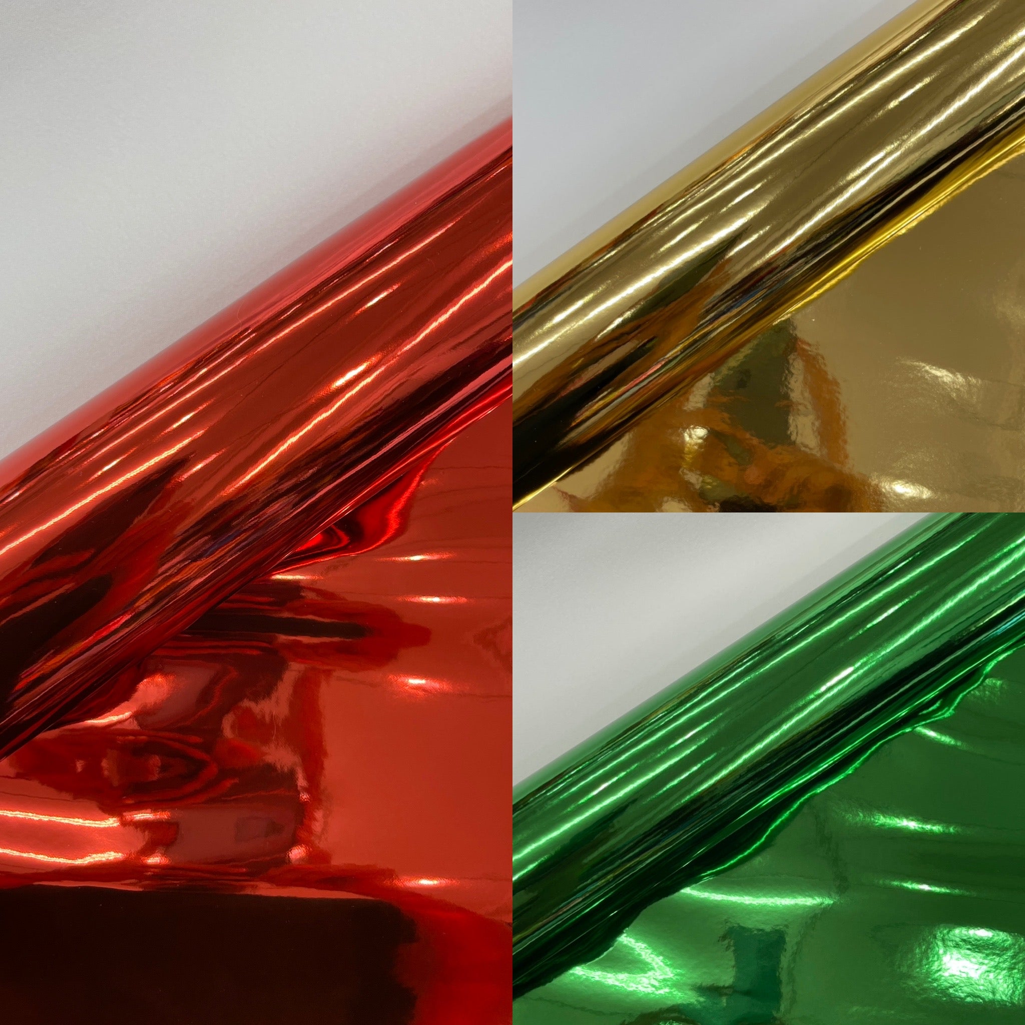 Chrome Mirror Reflective Vinyl Fabric / Crafting Apparel Upholstery Vinyl Fabric 54" Wide