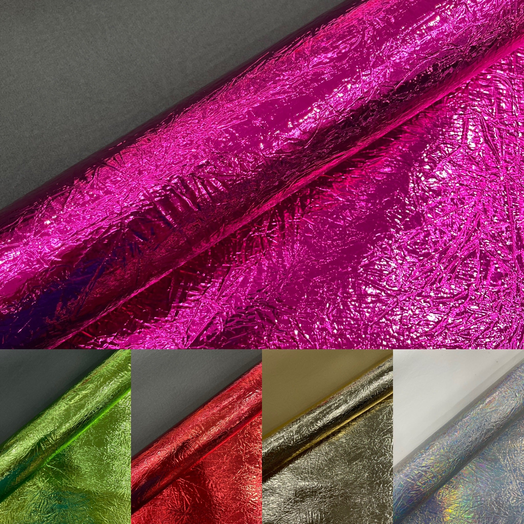 Crush Chrome Mirror Shiny Vinyl 54" Wide, Upholstery Crafting Accessories Applications.