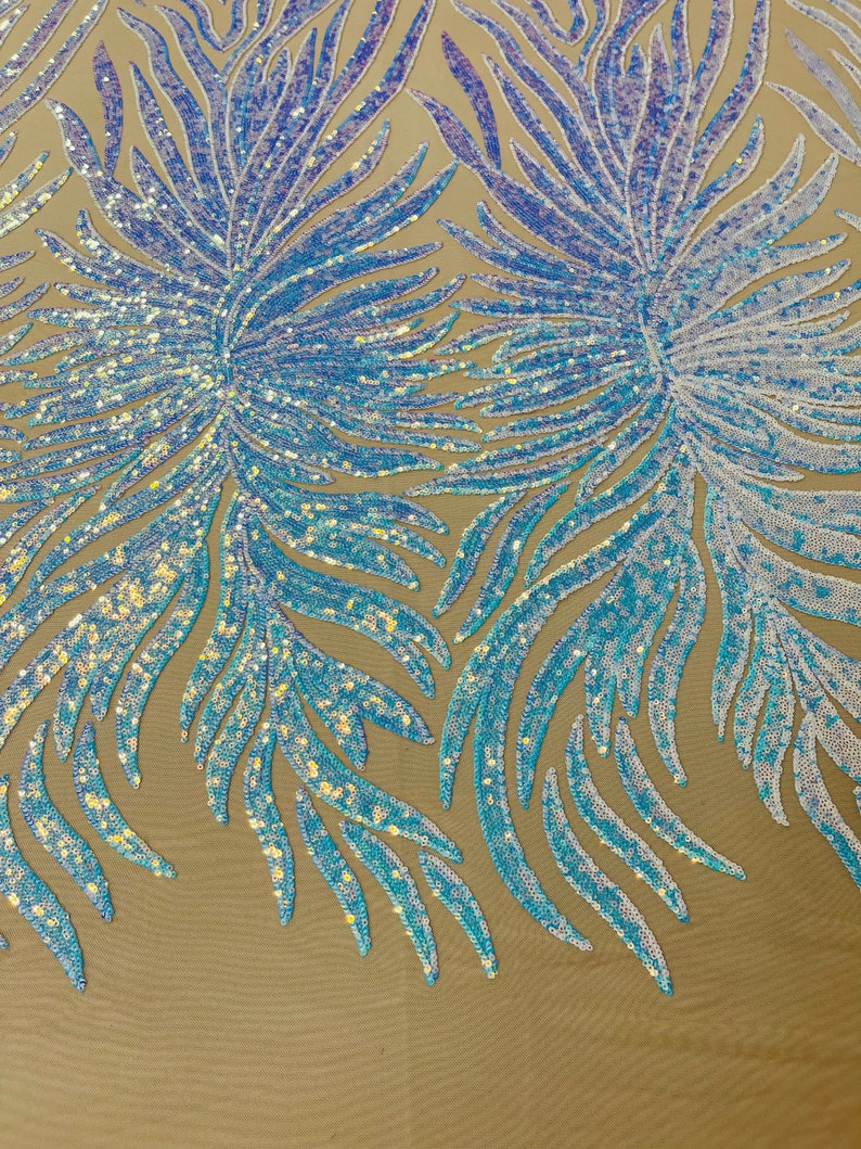 STRETCH WINGS PHOENIX FRINGE SEQUINS (by the yard)