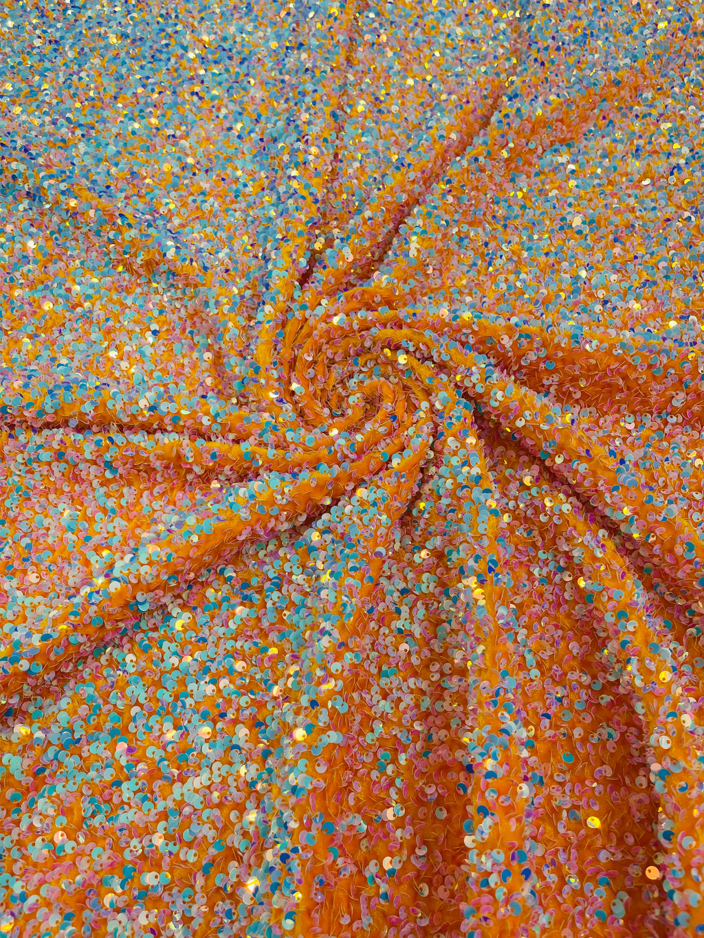 Sequin Velvet Stretch 5mm fabric 58"Wide-Prom-Nightgown fabric- Sold by the yard.