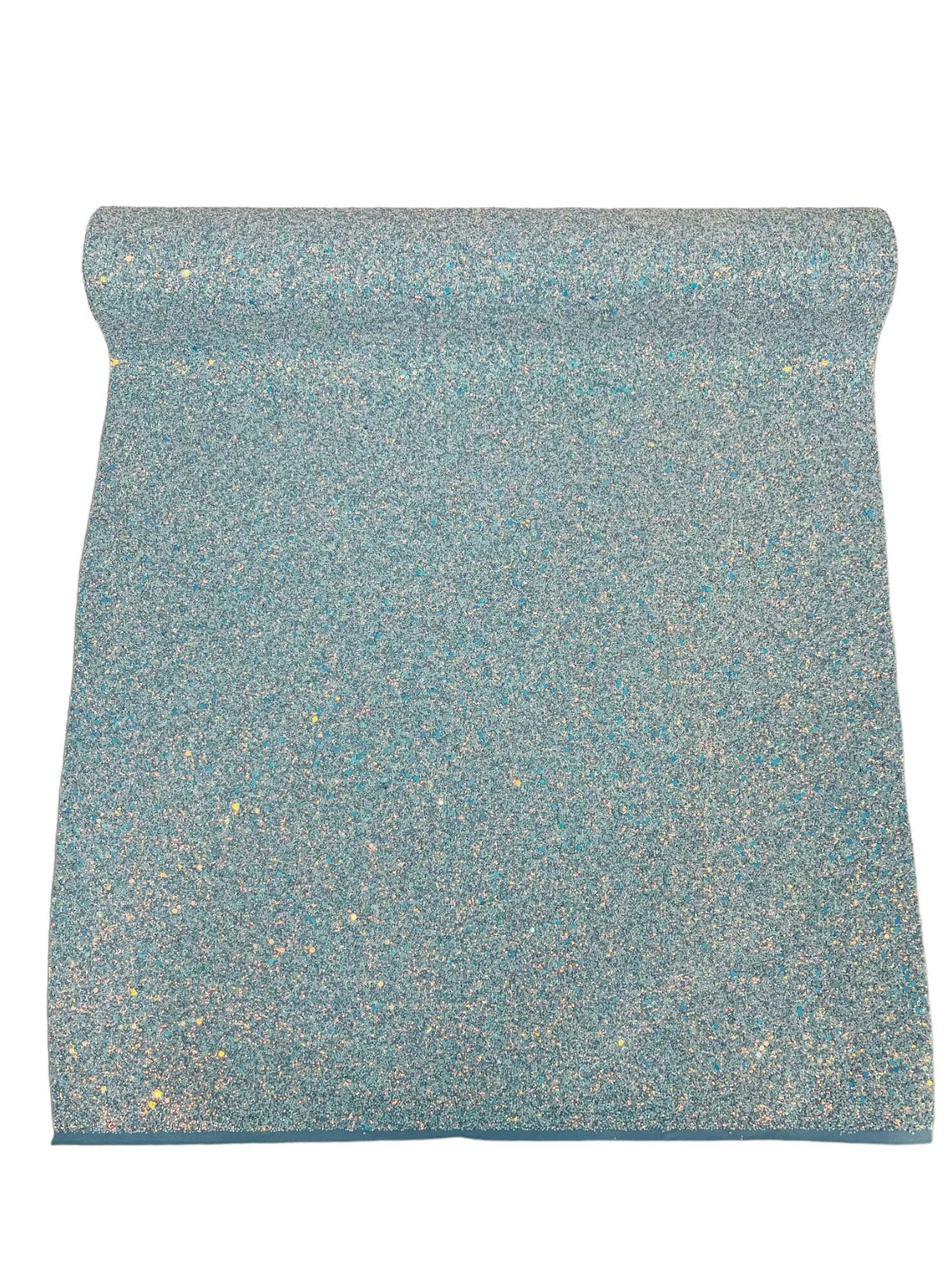 Chunky Glitter Vinyl Fabric - Blue Iridescent - High Quality 54" Chunky Glitter Fabric Sold By Yard