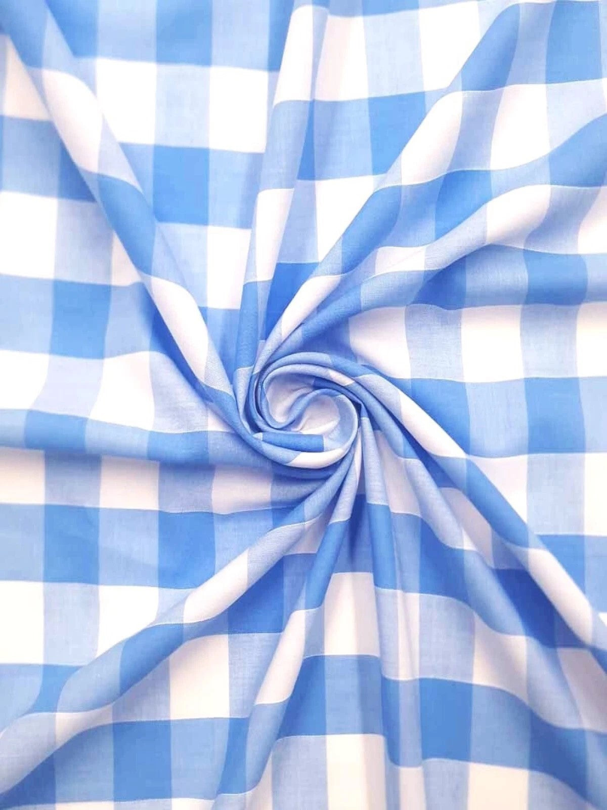 Gingham 1 Inch Checkered Poly Cotton 58" Wide | VIP textiles Inc.