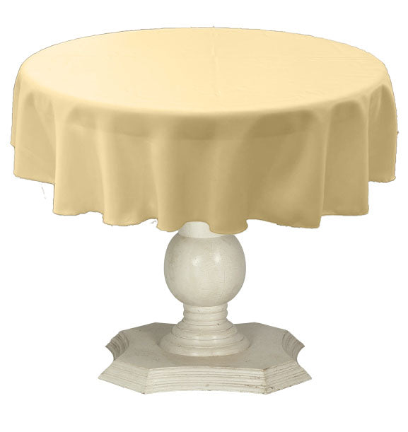 Tablecloth Solid Dull Bridal Satin Overlay for Small Coffee Table Seamless. 36" Round