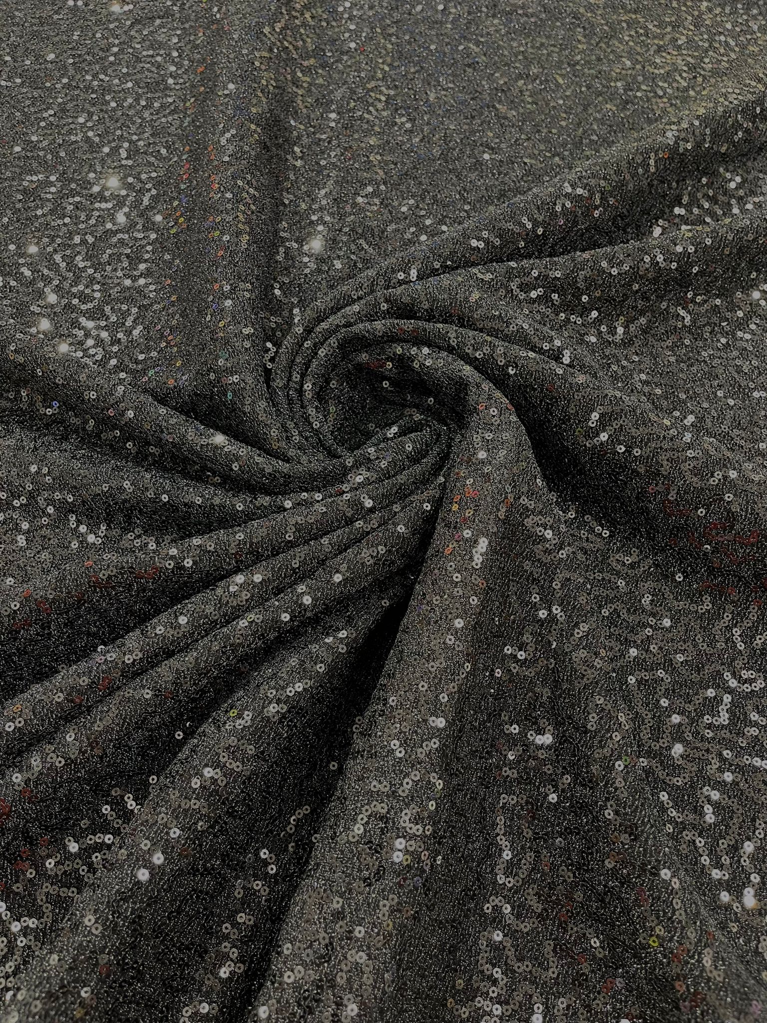 METALLIC TINSEL STRETCH LUREX SEQUIN FABRIC.