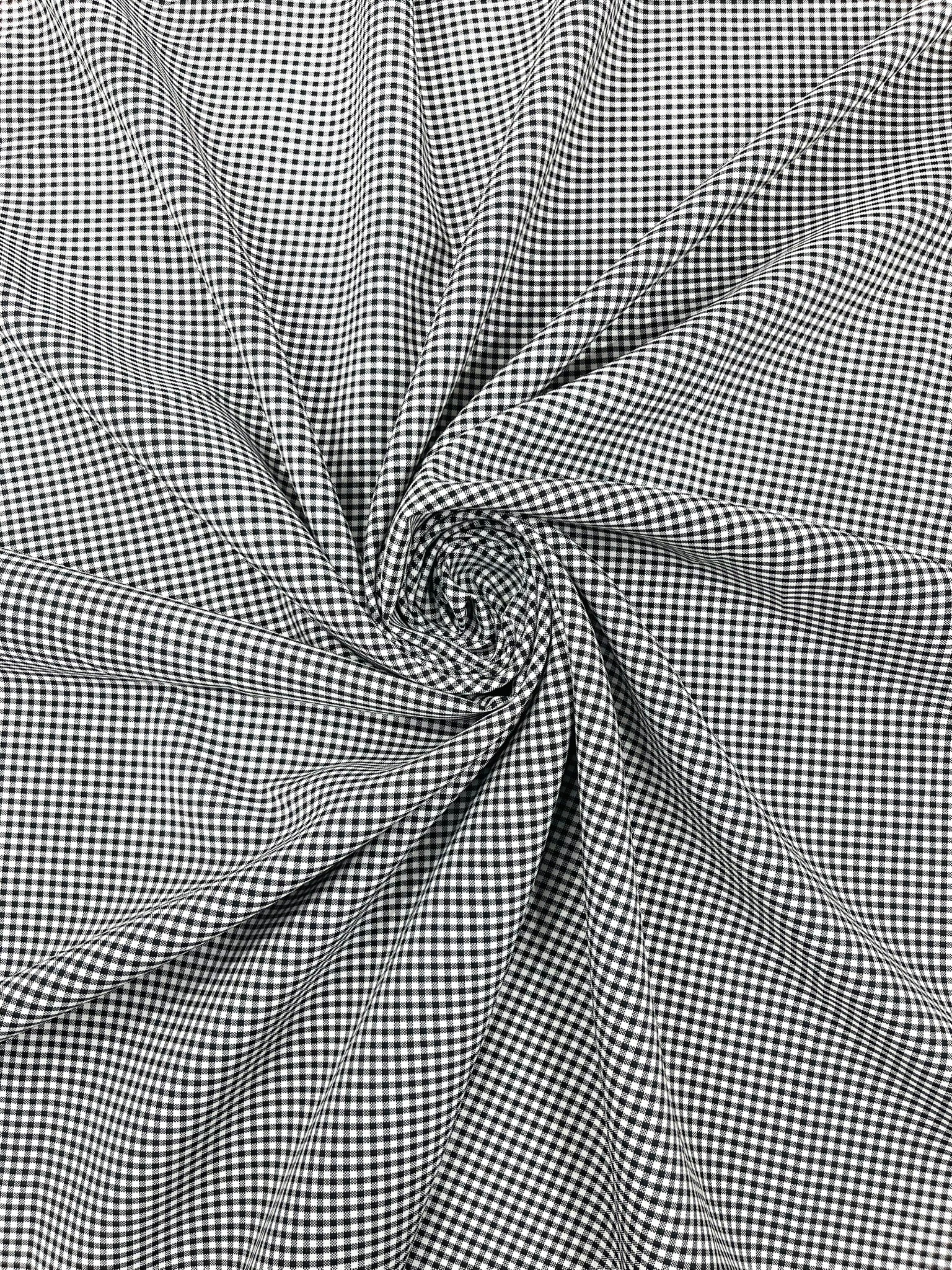 Gingham 1/8” Squares, Polyester Checkered Fabric 58” Wide.