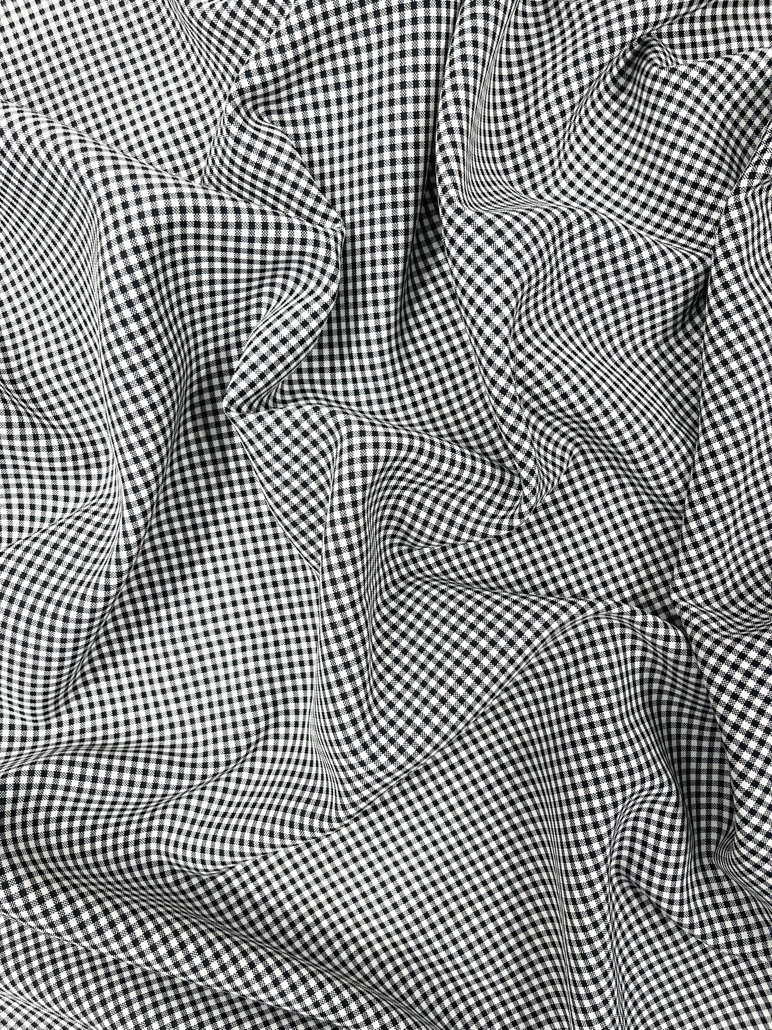 Gingham 1/8” Squares, Polyester Checkered Fabric 58” Wide.