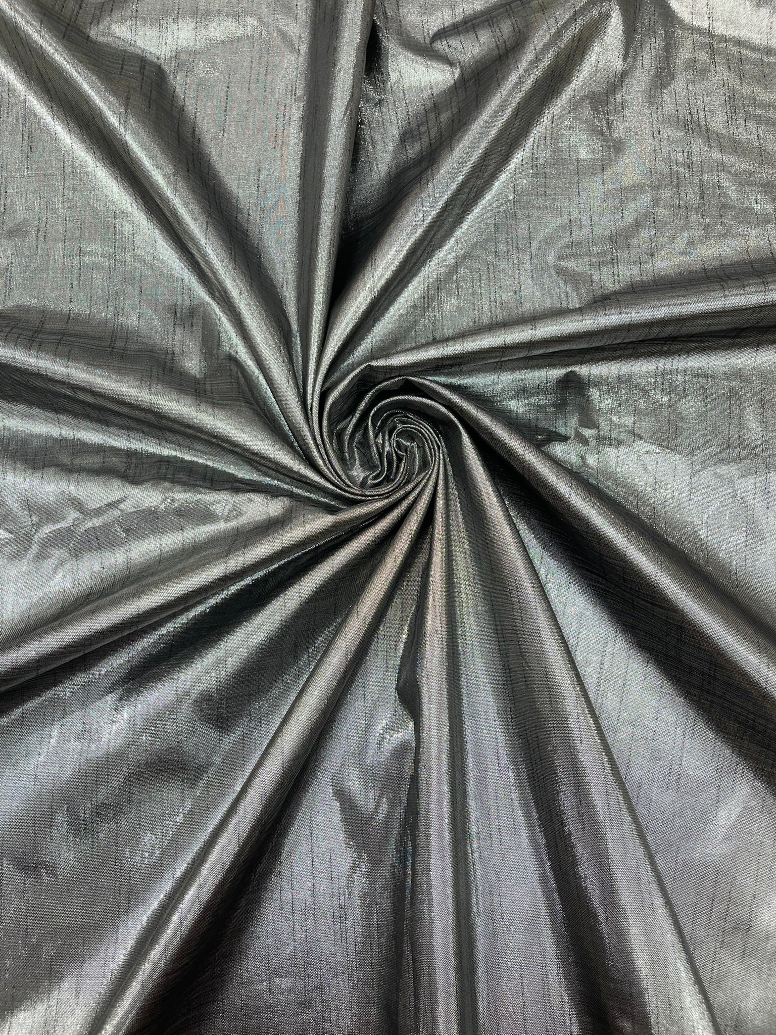 Metallic Polyester Dupioni Faux Silk Fabric | 55" Wide Wedding, Home Decor.