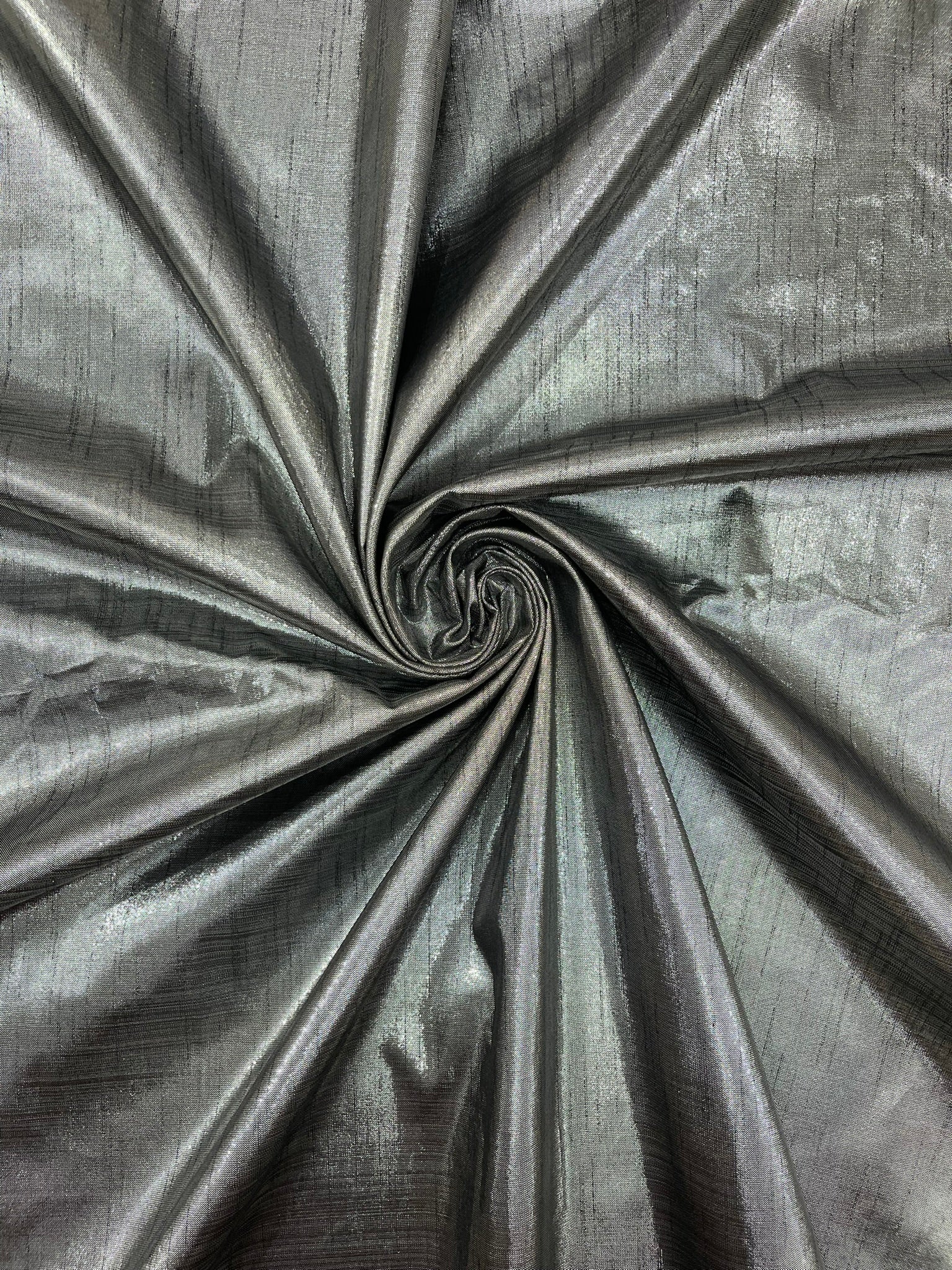 Metallic Polyester Dupioni Faux Silk Fabric | 55" Wide Wedding, Home Decor.