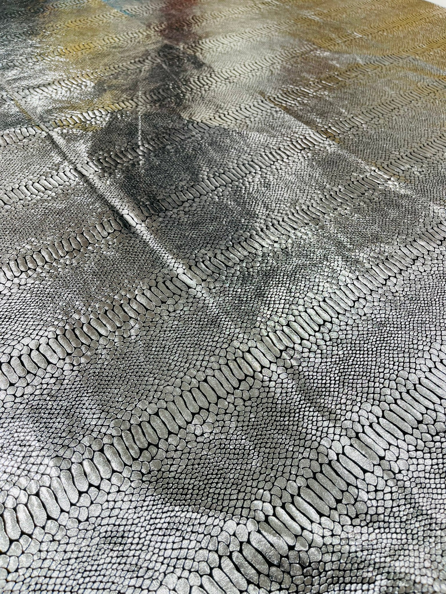 Illusion Foil Mamba Snake Design Stretch Velvet Fabric 58" Wide| Costume.