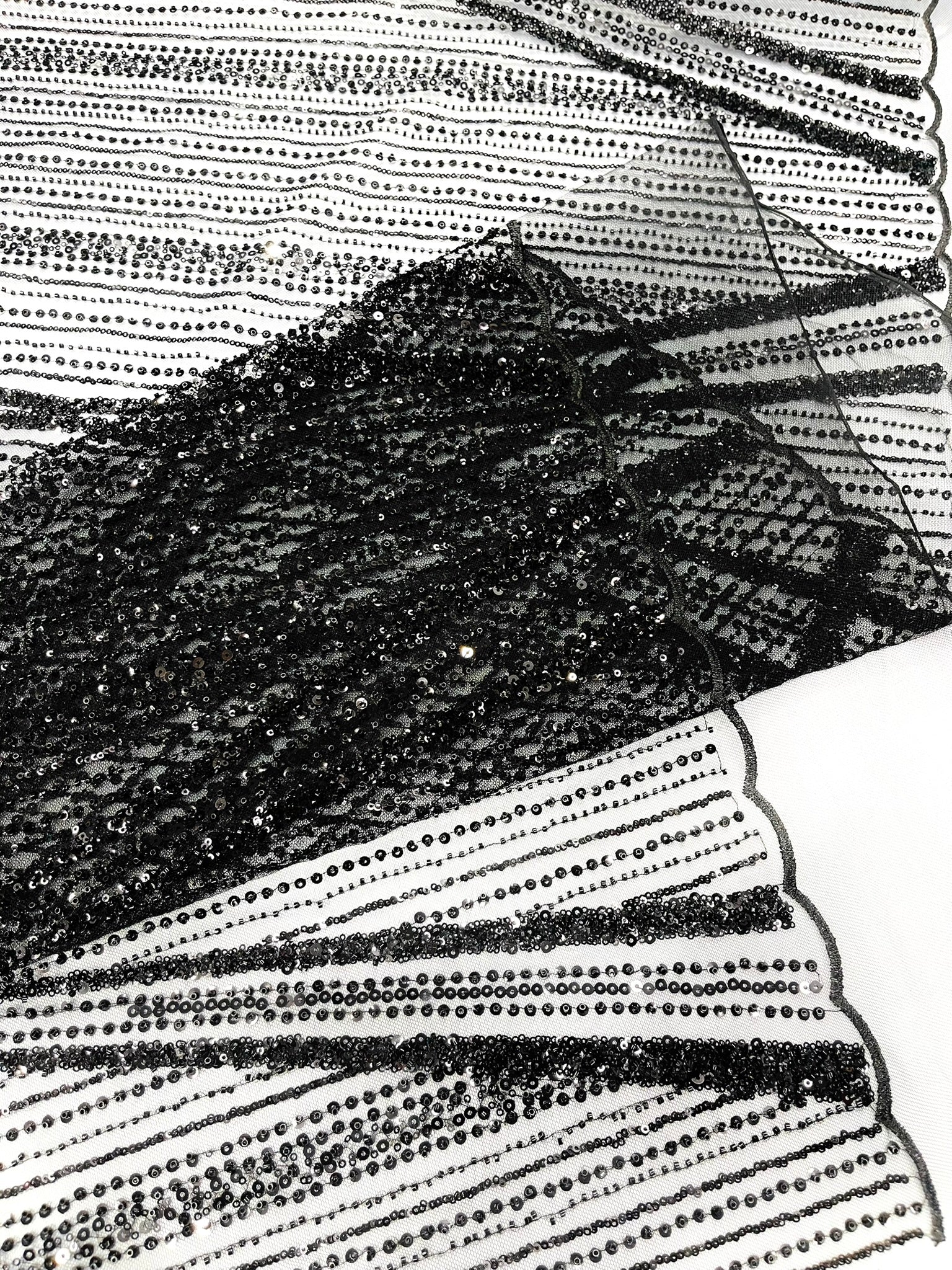 Geometric New York Fashion Beaded Lace, By The Yard.