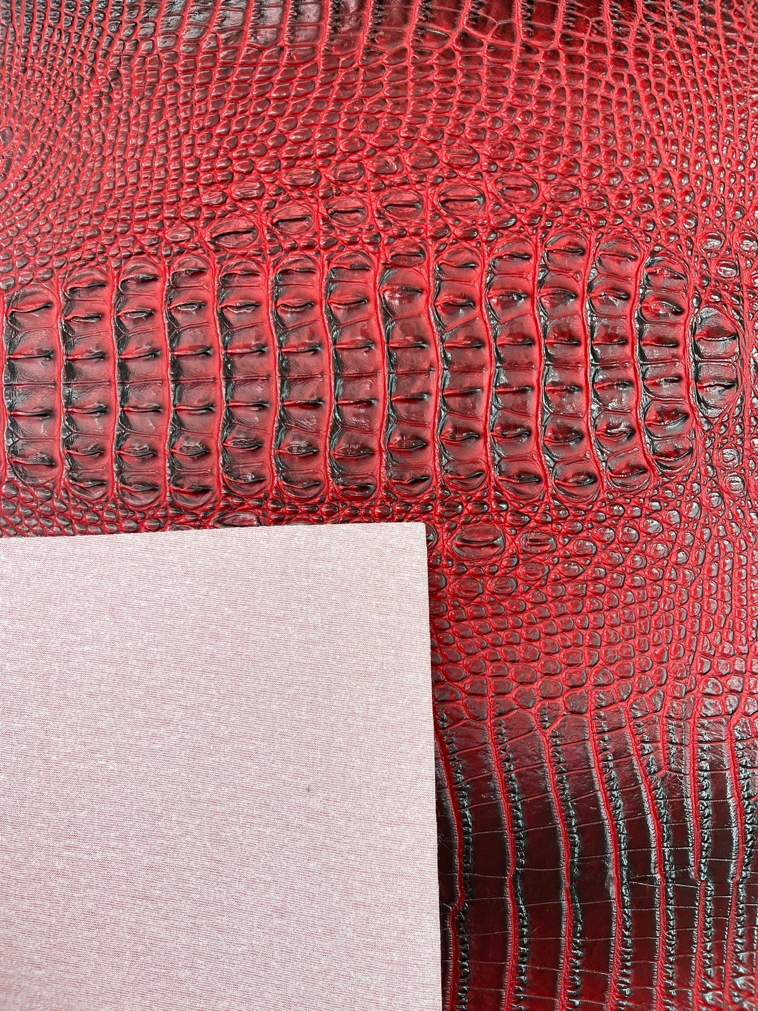 Florida Gator 3D Embossed Vinyl Fabric / 2 Tone Crocodile Vinyl Leather 54" Wide
