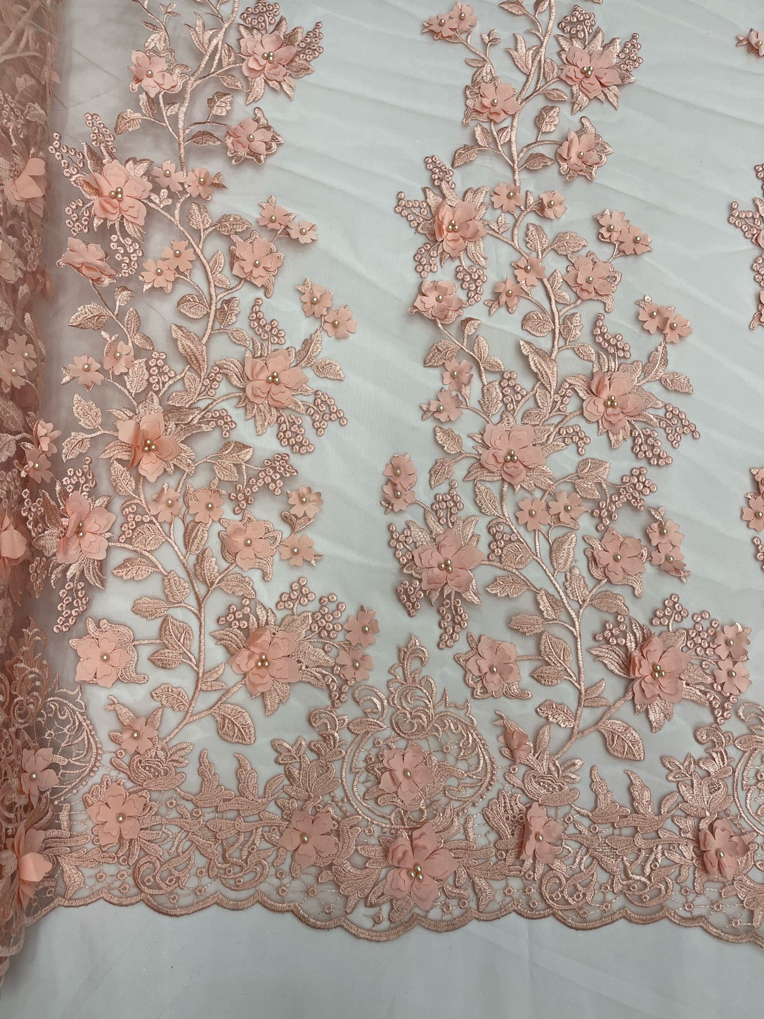 3D FLORAL PRINCESS LACE (by the yard)