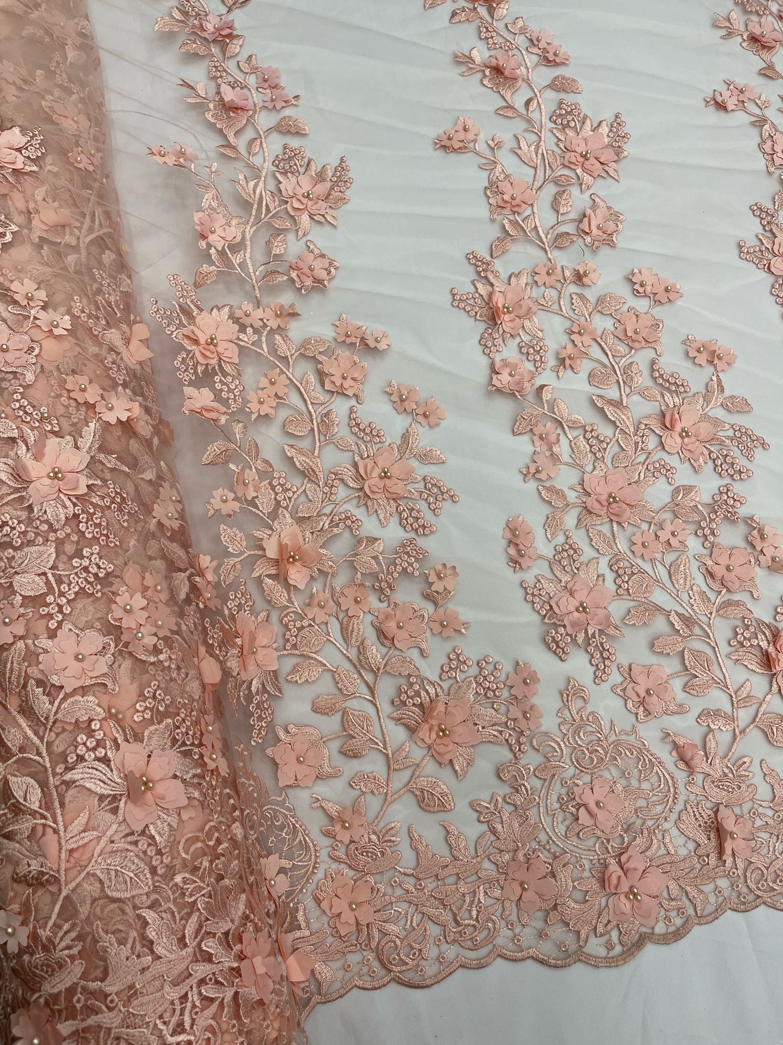 3D FLORAL PRINCESS LACE (by the yard)