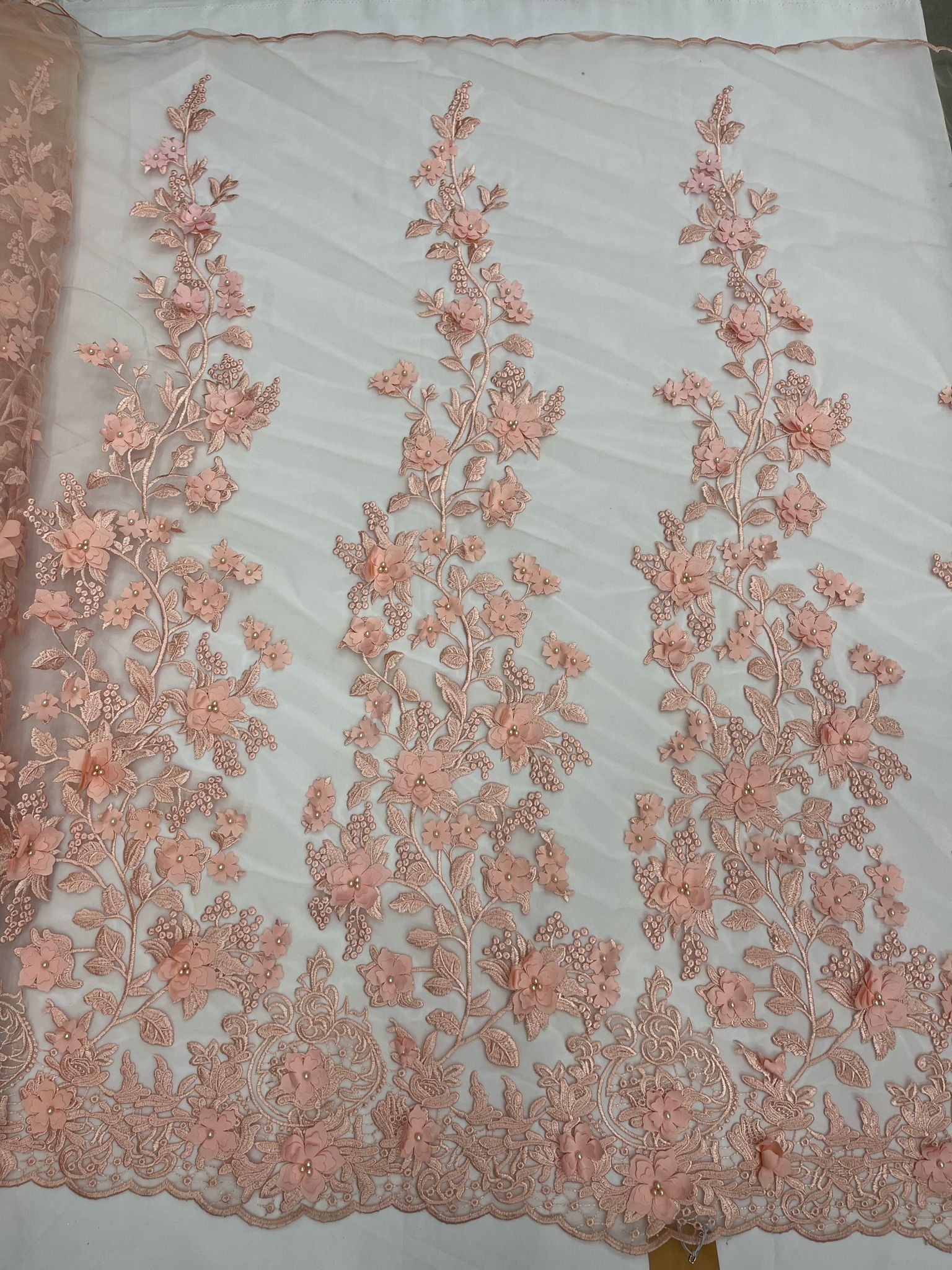 3D FLORAL PRINCESS LACE (by the yard)