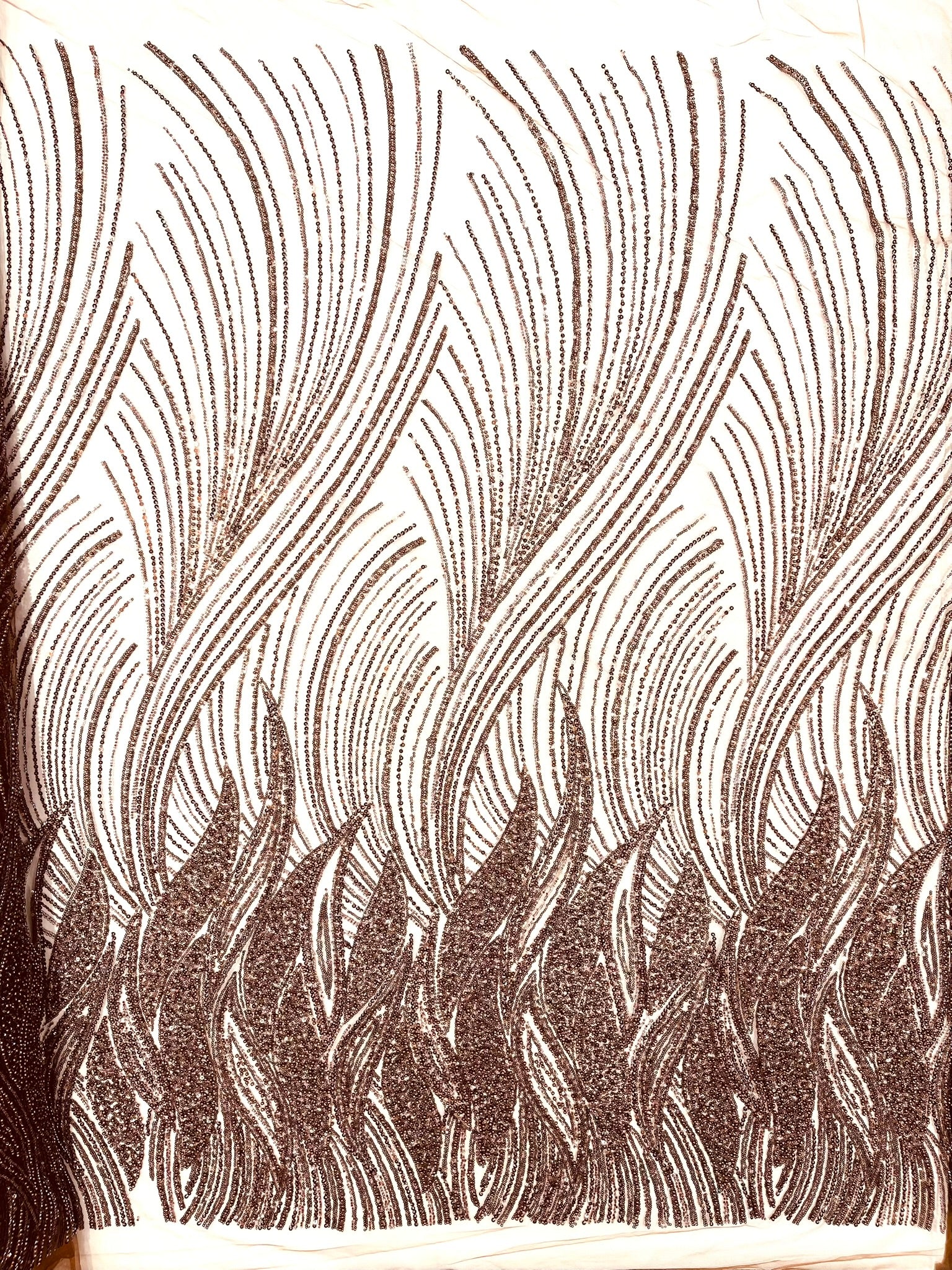 Flame Fashion Beaded Lace Fabric| Prom| Wedding| By The Yard.