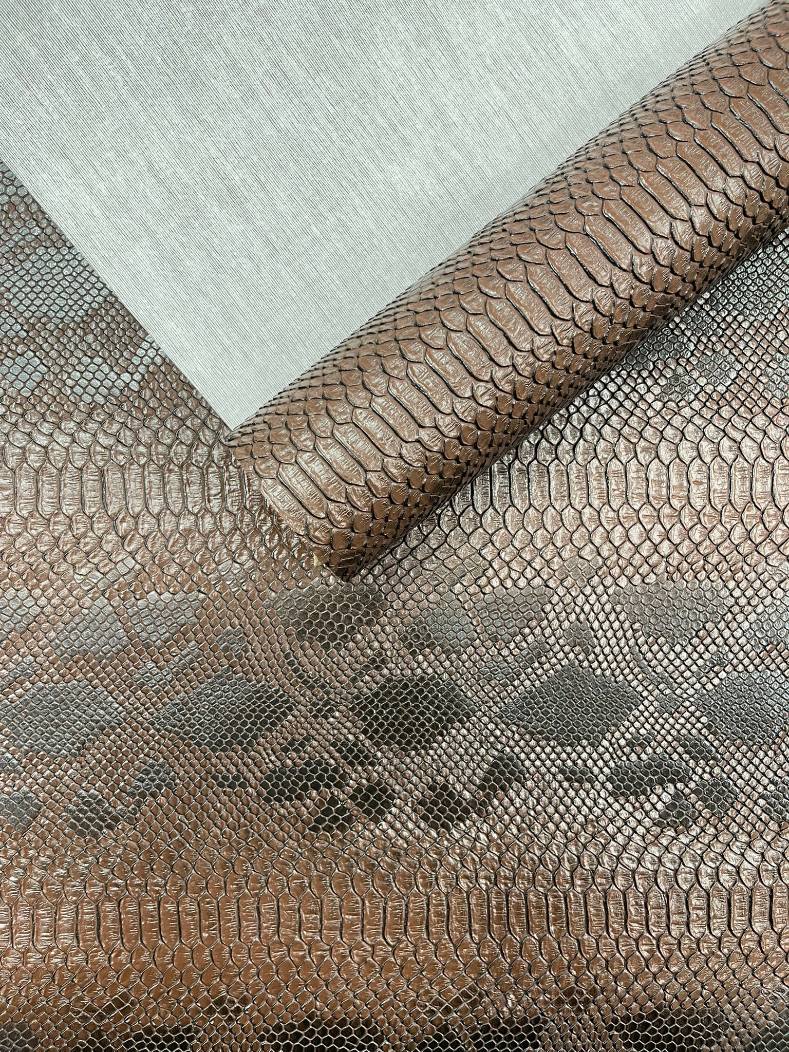 Viper Snake Skin Texture Faux Leather Fabric| 54" Wide| Upholstery| Bags.