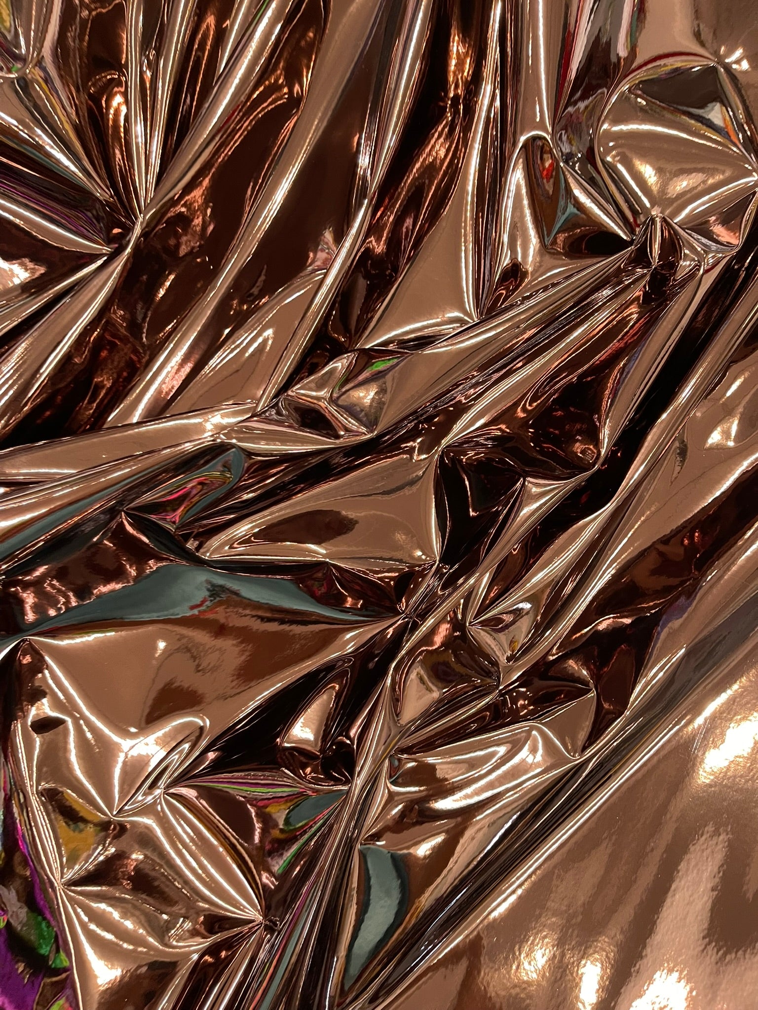 Chrome Mirror Reflective Vinyl Fabric / Crafting Apparel Upholstery Vinyl Fabric 54" Wide
