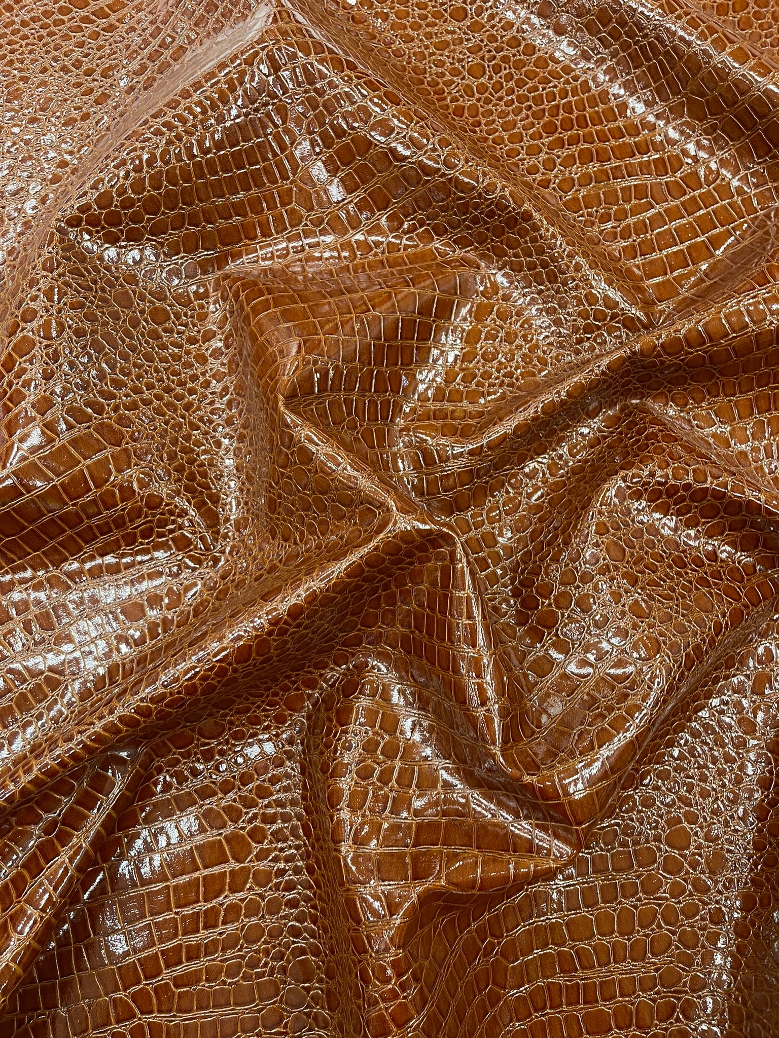 Shiny Alligator 3D Embossed Vinyl Fabric, 54" Wide Upholstery Crafting Accessories Applications