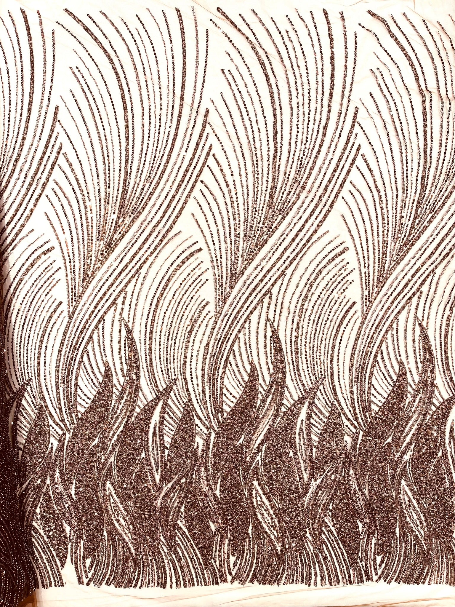Flame Fashion Beaded Lace Fabric| Prom| Wedding| By The Yard.