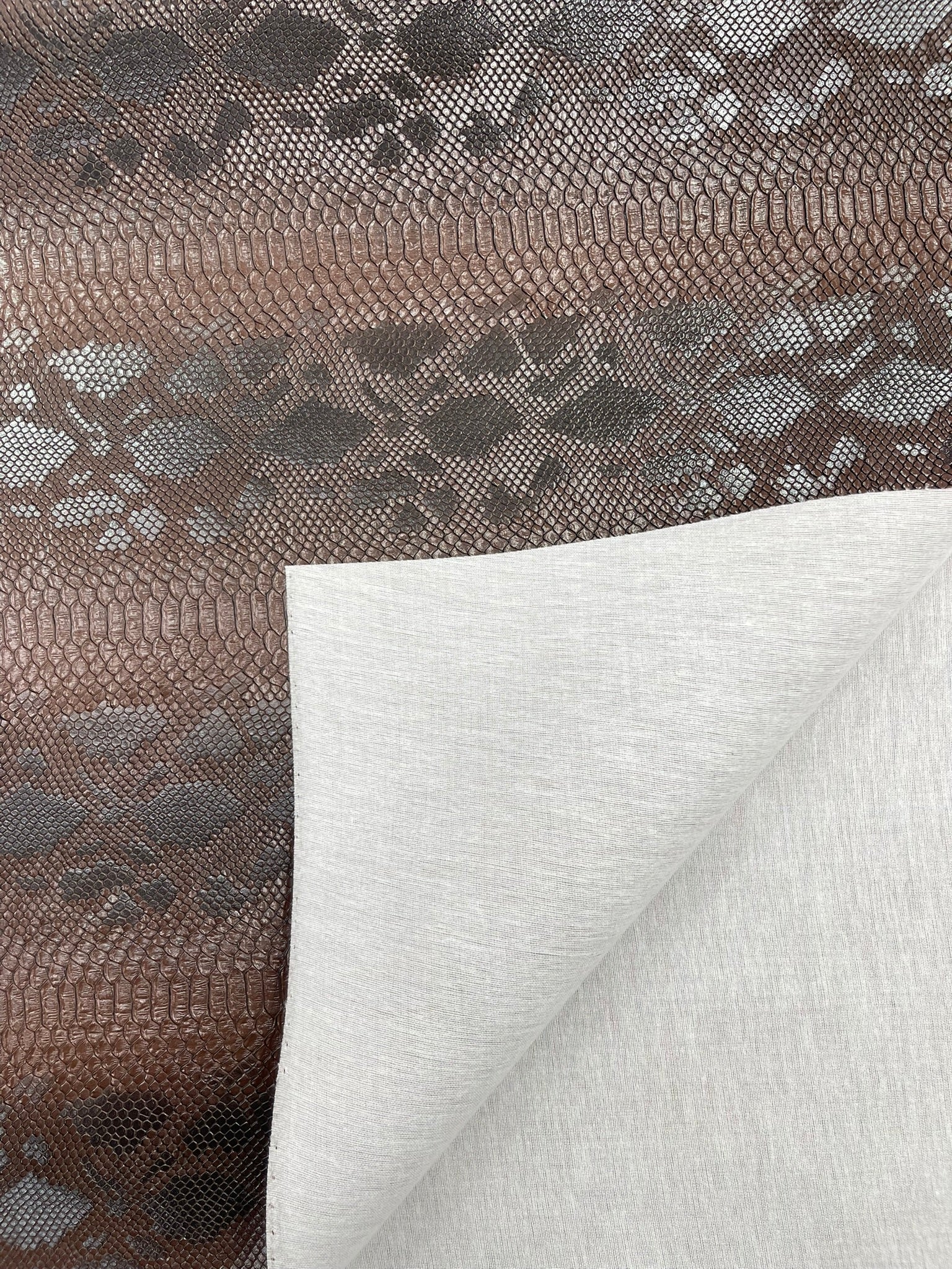 Viper Snake Skin Texture Faux Leather Fabric| 54" Wide| Upholstery| Bags.