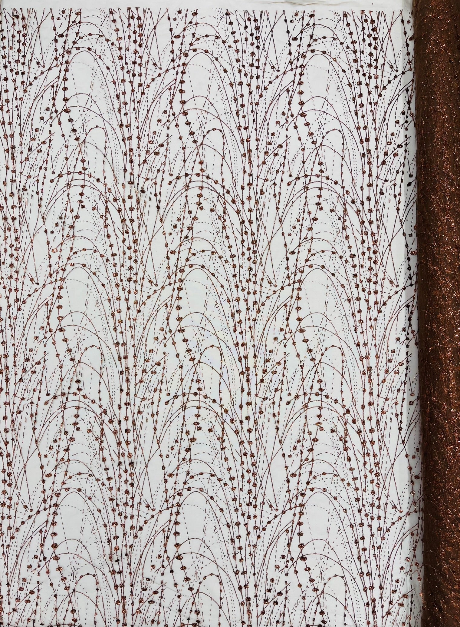 Glitter Galaxy Design On A Mesh Lace Fabric/Prom.
