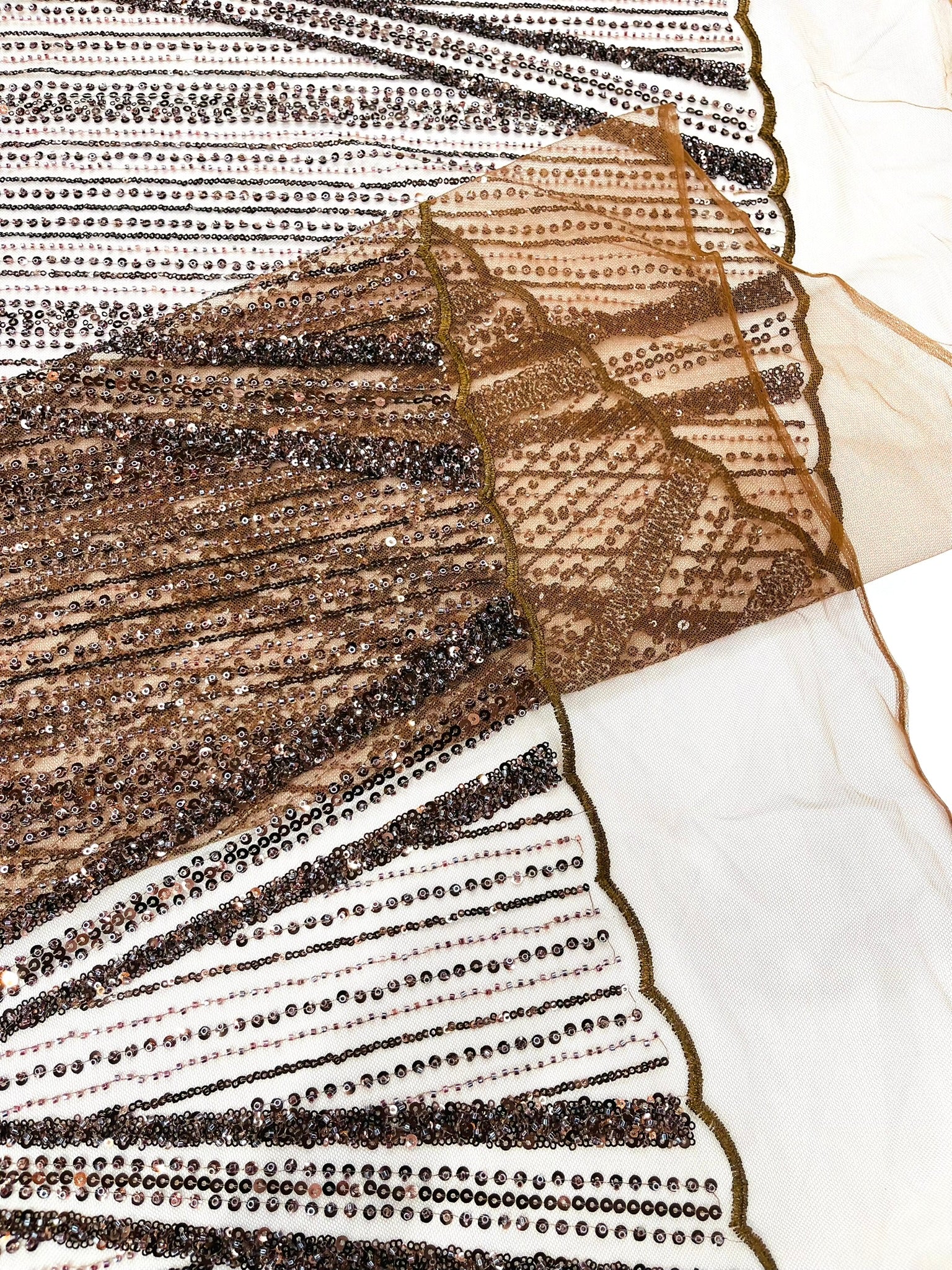Geometric New York Fashion Beaded Lace, By The Yard.