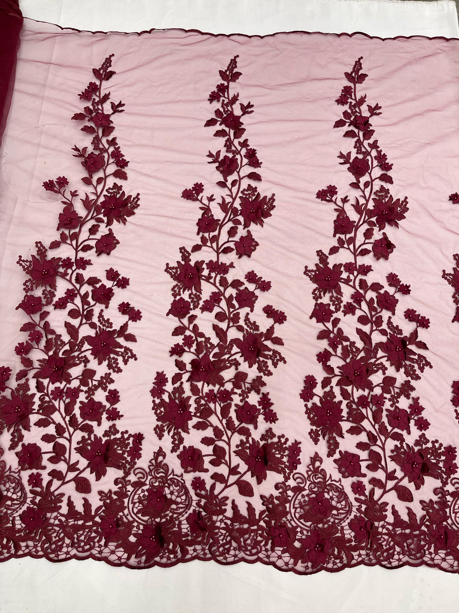 3D FLORAL PRINCESS LACE (by the yard)