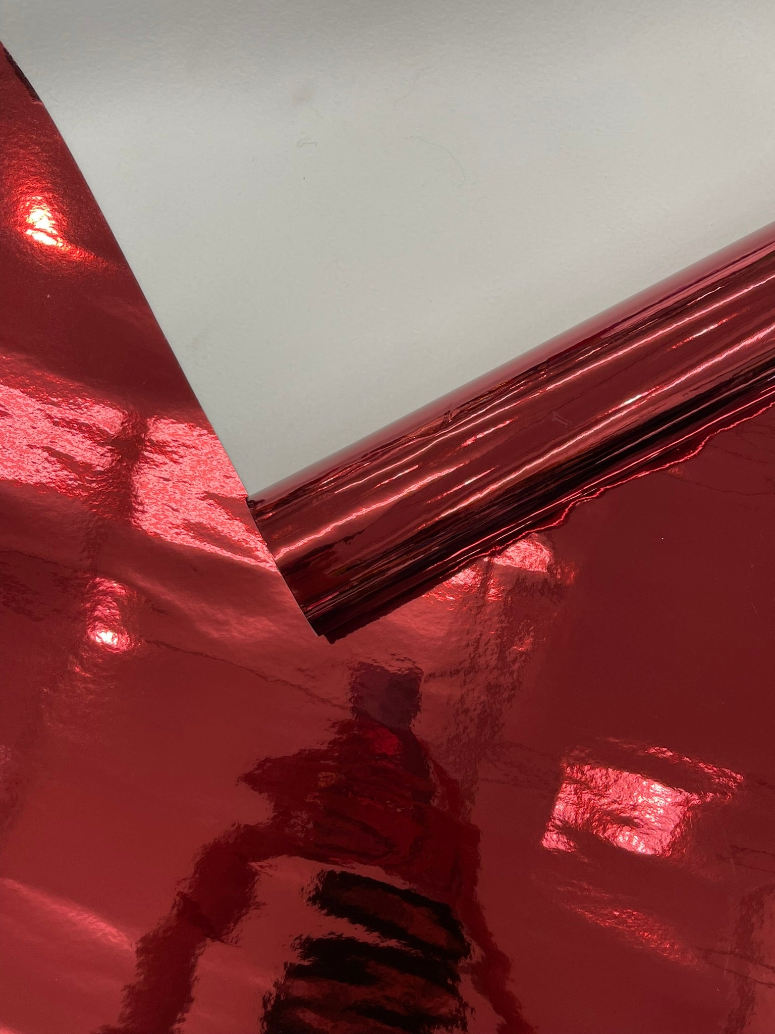 Chrome Mirror Reflective Vinyl Fabric / Crafting Apparel Upholstery Vinyl Fabric 54" Wide