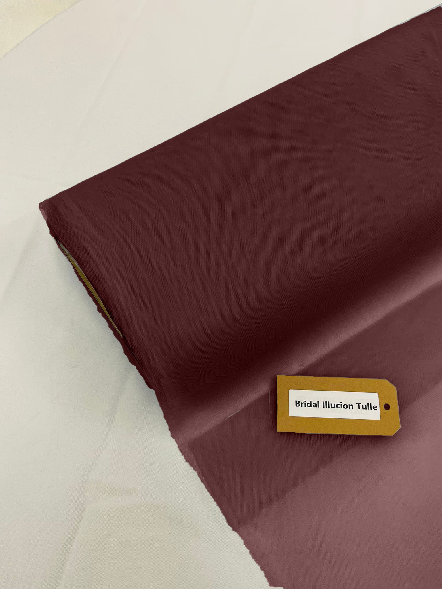 Burgundy - Bridal Illusion Tulle 108"Wide Polyester Premium Tulle Fabric Bolt, By The Roll.