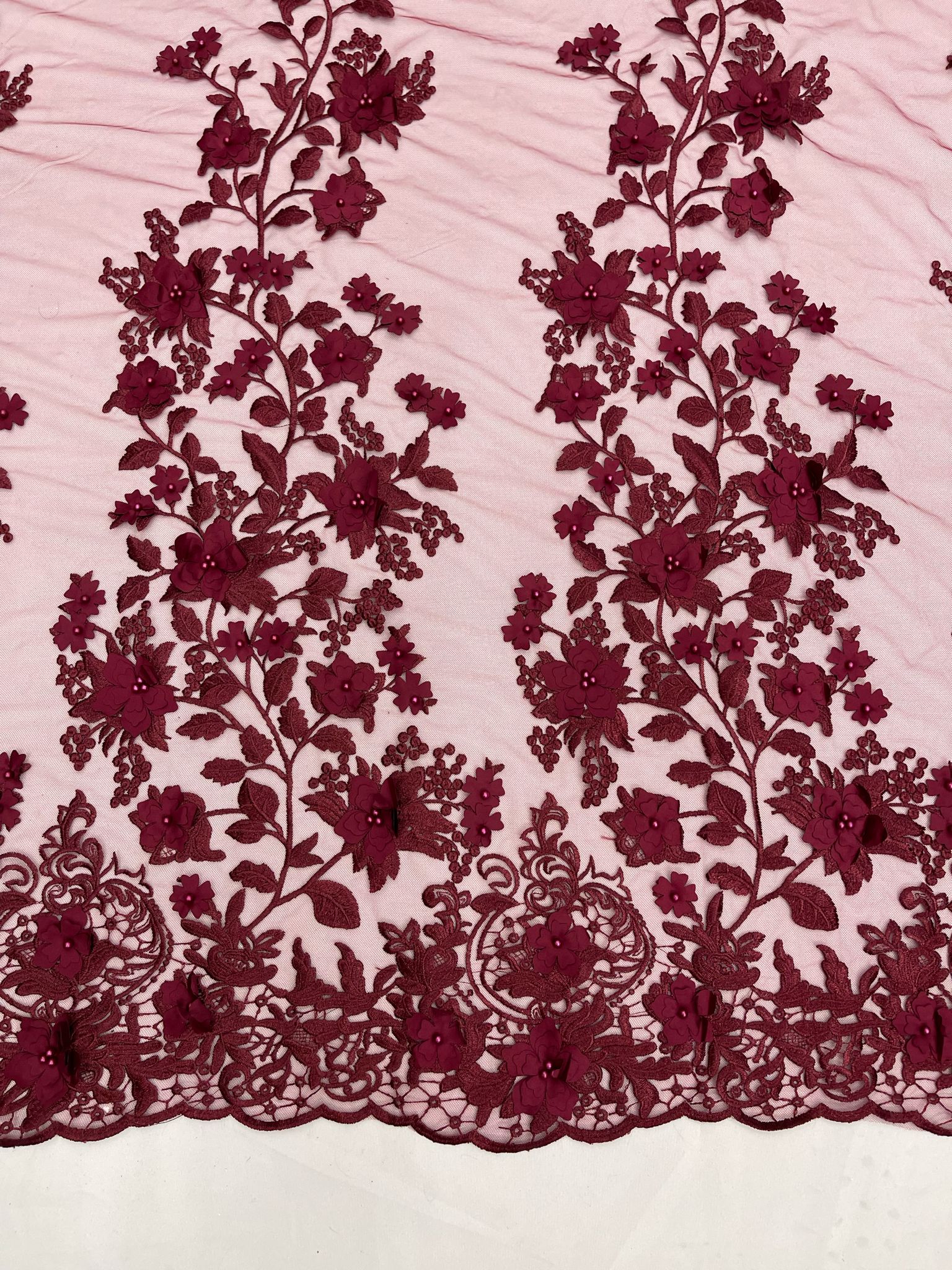 3D FLORAL PRINCESS LACE (by the yard)