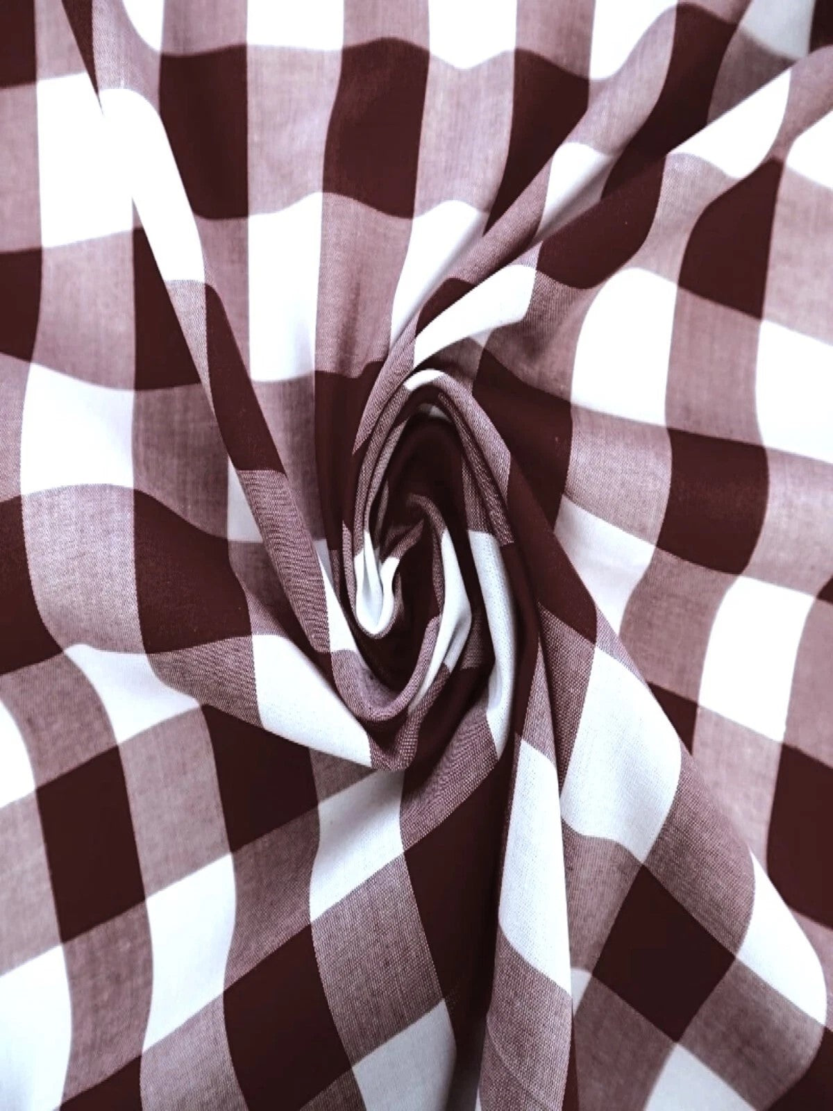 Gingham 1 Inch Checkered Poly Cotton 58" Wide | VIP textiles Inc.