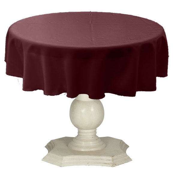 Tablecloth Solid Dull Bridal Satin Overlay for Small Coffee Table Seamless. 51" Round