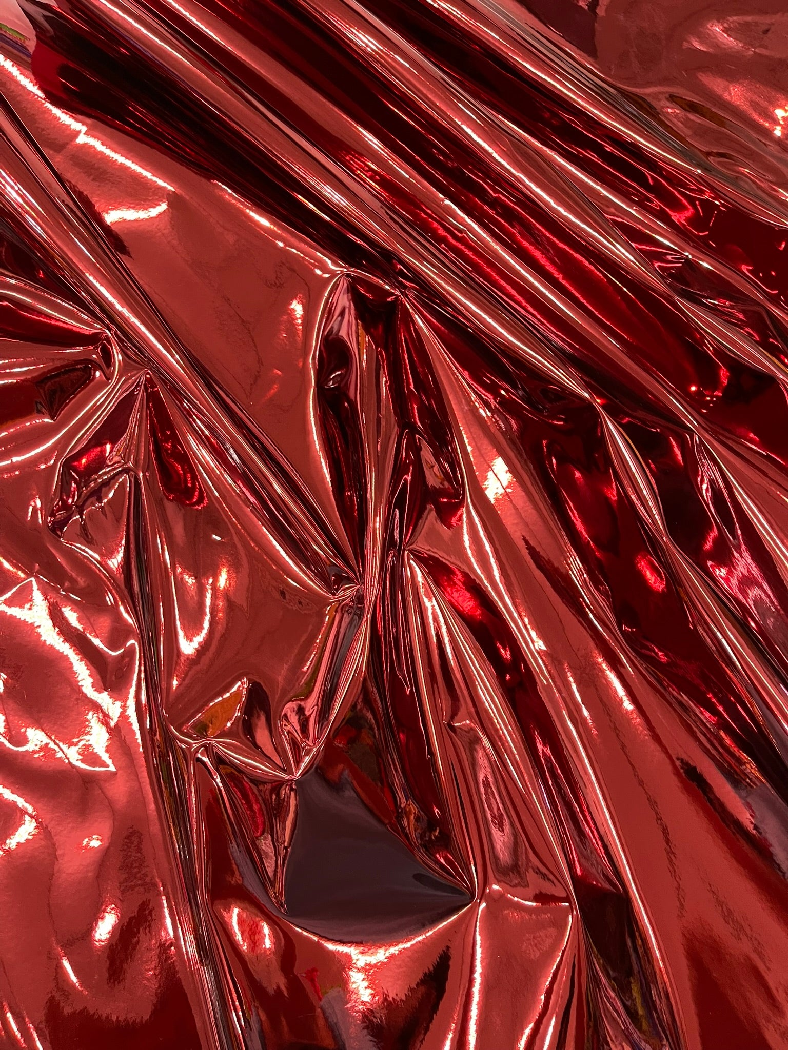 Chrome Mirror Reflective Vinyl Fabric / Crafting Apparel Upholstery Vinyl Fabric 54" Wide