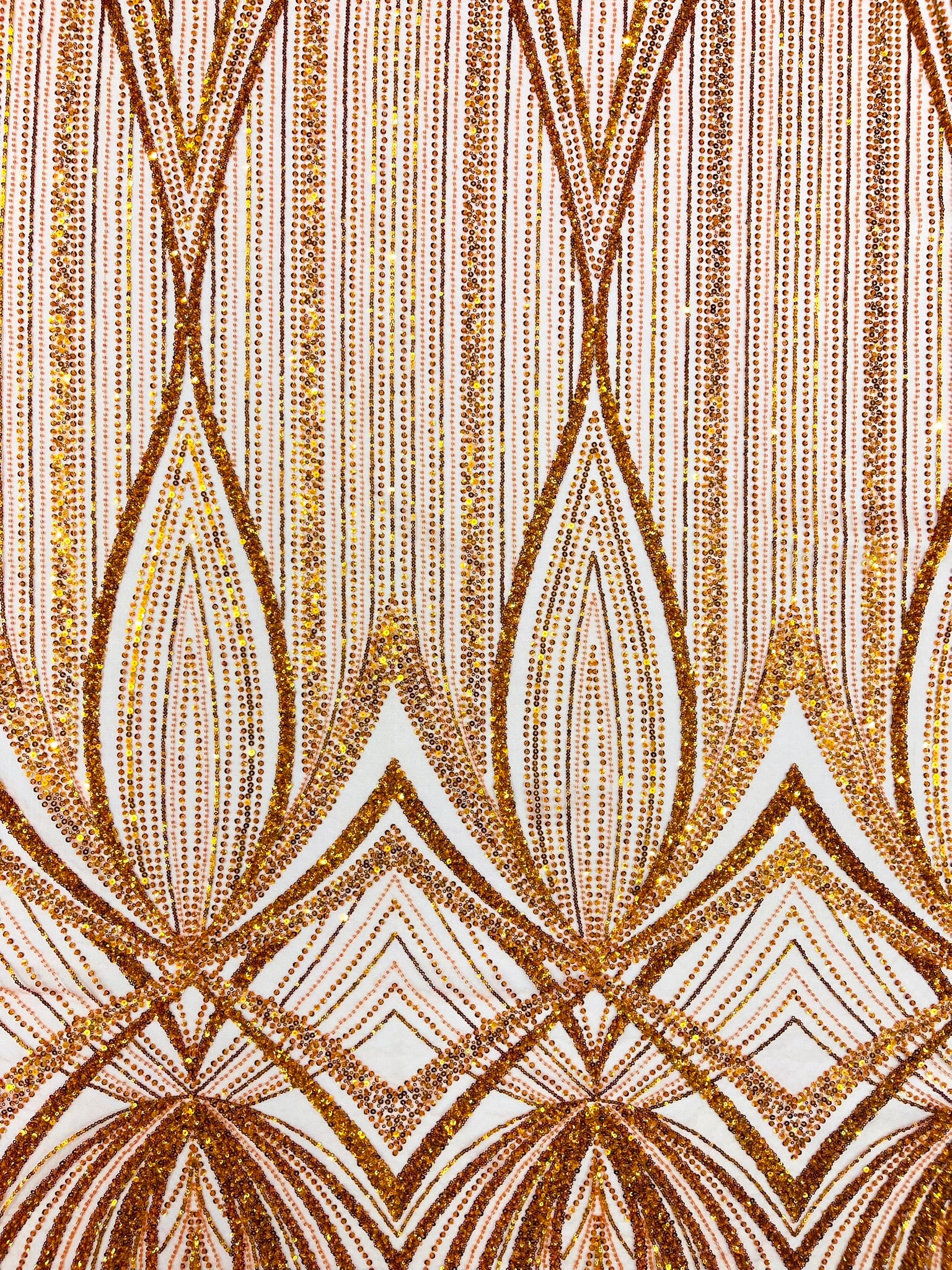 Geometric New York Fashion Beaded Lace, By The Yard.