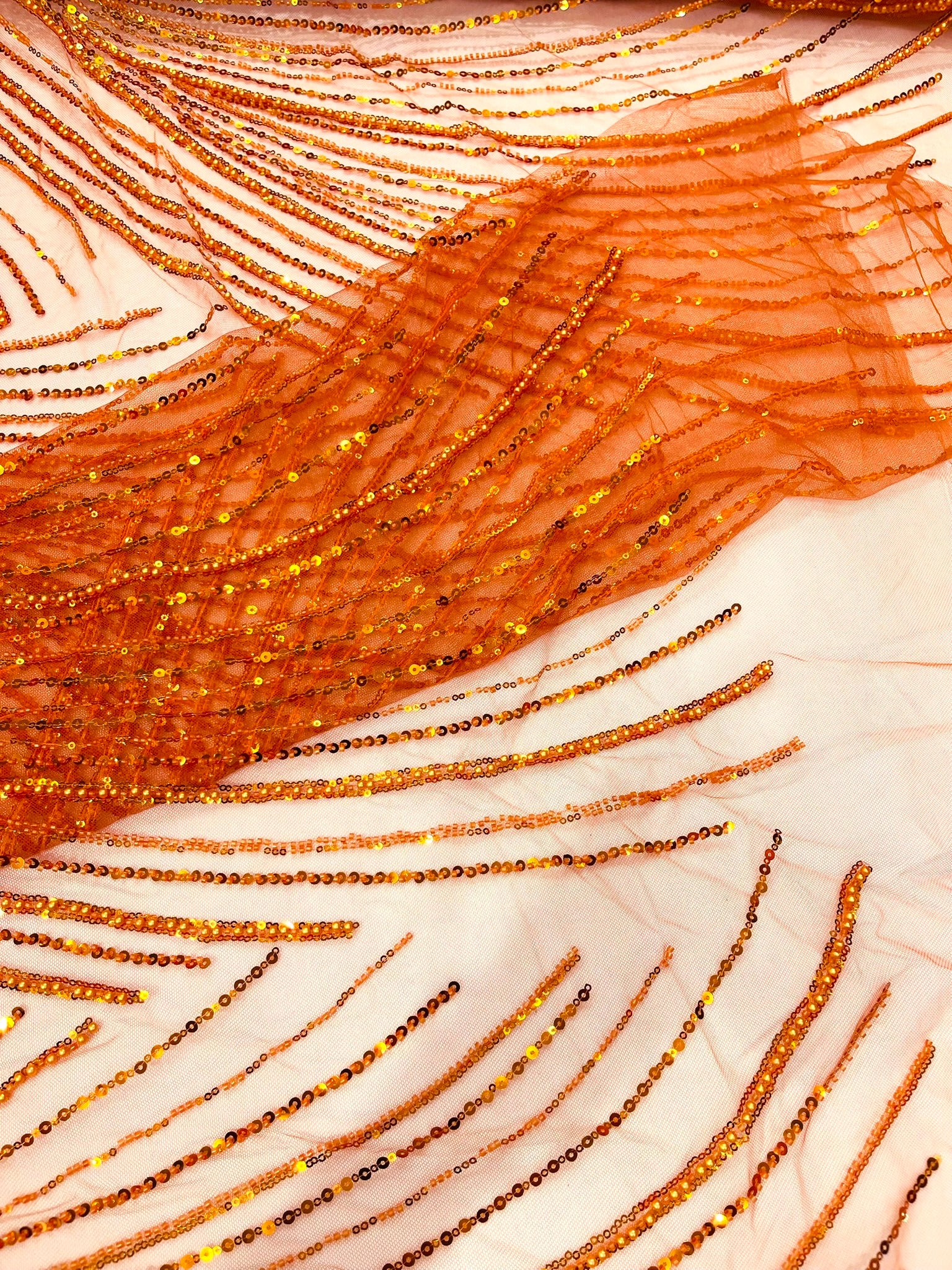 Flame Fashion Beaded Lace Fabric| Prom| Wedding| By The Yard.